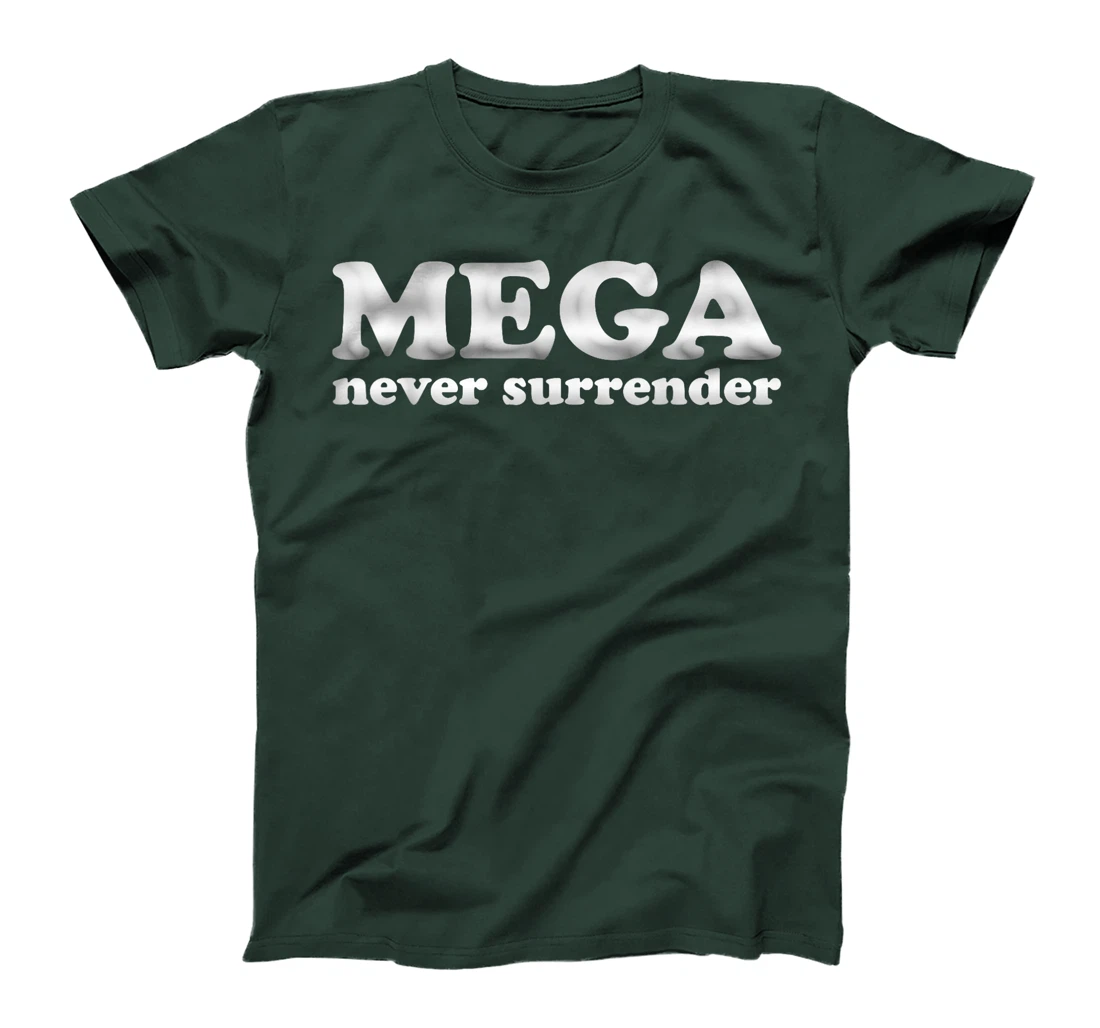 Womens Trump Dark MAGA Never Surrender T-Shirt