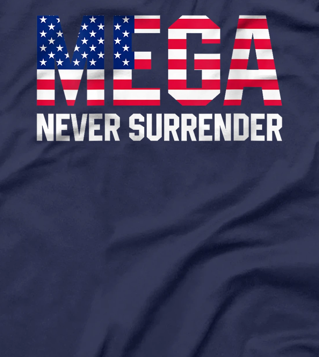 Womens Trump Dark MAGA Never Surrender T-Shirt
