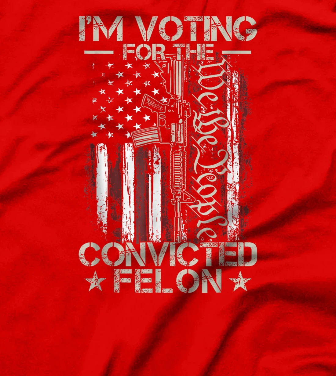 I'm Voting For The Convicted Felon Funny Pro Trump 2024 T-Shirt