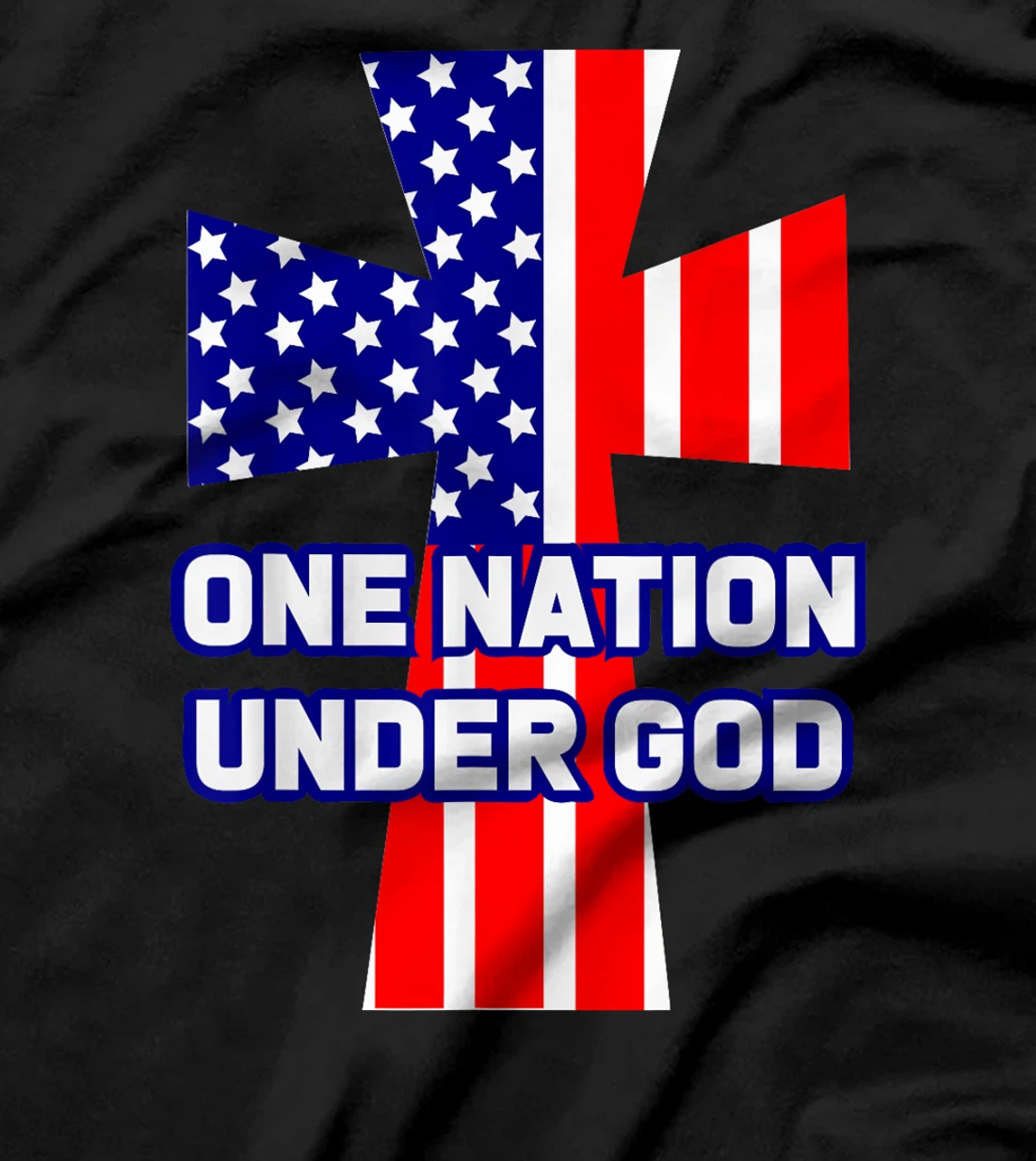 ONE NATION UNDER GOD Flag 4th Of July Patriotic Christian T-Shirt