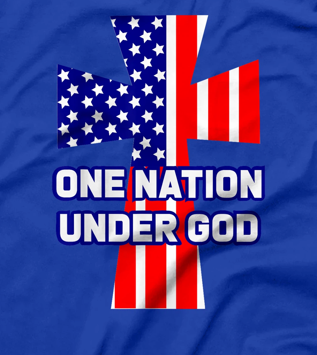ONE NATION UNDER GOD Flag 4th Of July Patriotic Christian T-Shirt
