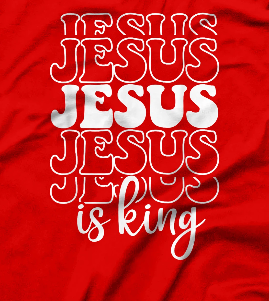 Jesus Is King Christian Faith Religious God Believer Design T-Shirt