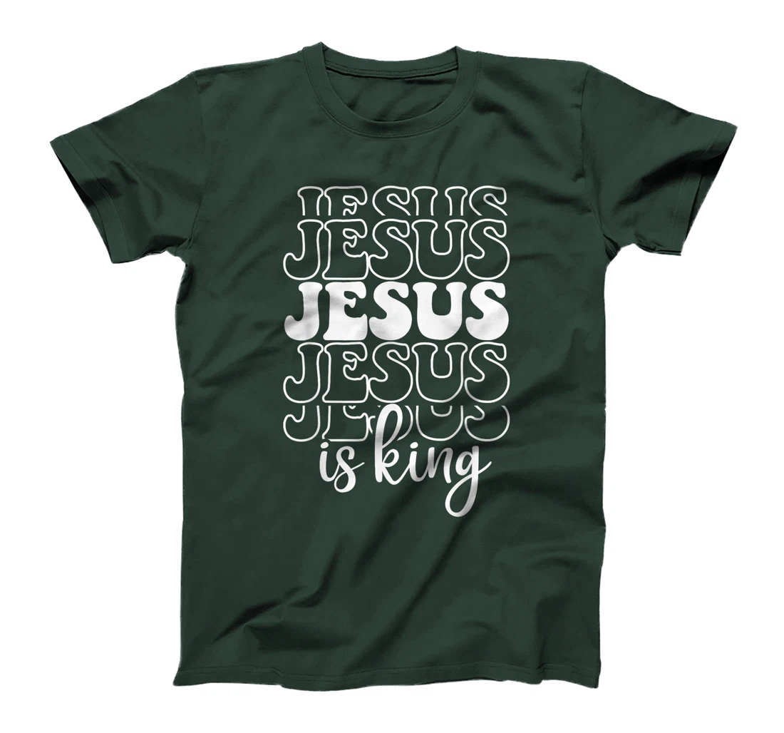 Jesus Is King Christian Faith Religious God Believer Design T-Shirt