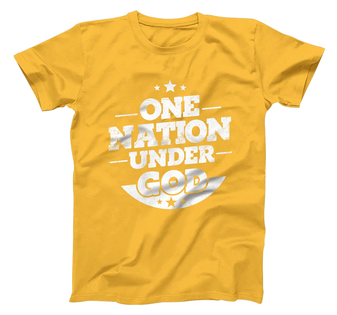 Groovy One Nation Under God Awesome 4th Of July Premium T-Shirt