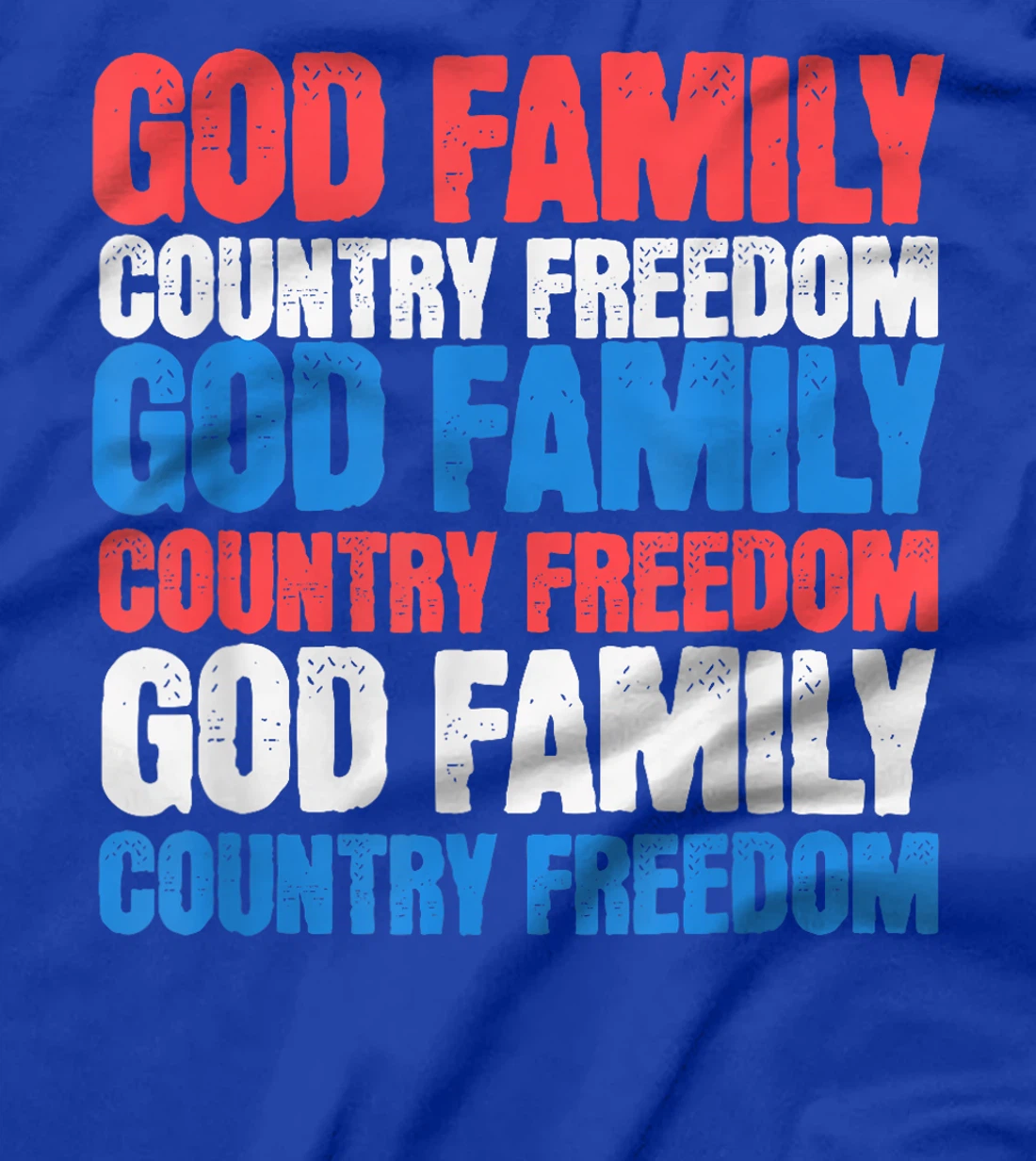God Family Country Freedom 4th July USA Flag Christian T-Shirt