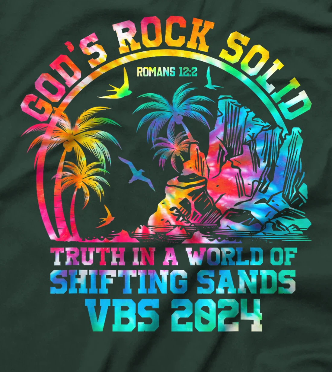 God's Rock Solid Breaker Rock Beach VBS 2024 Christian T-Shirt