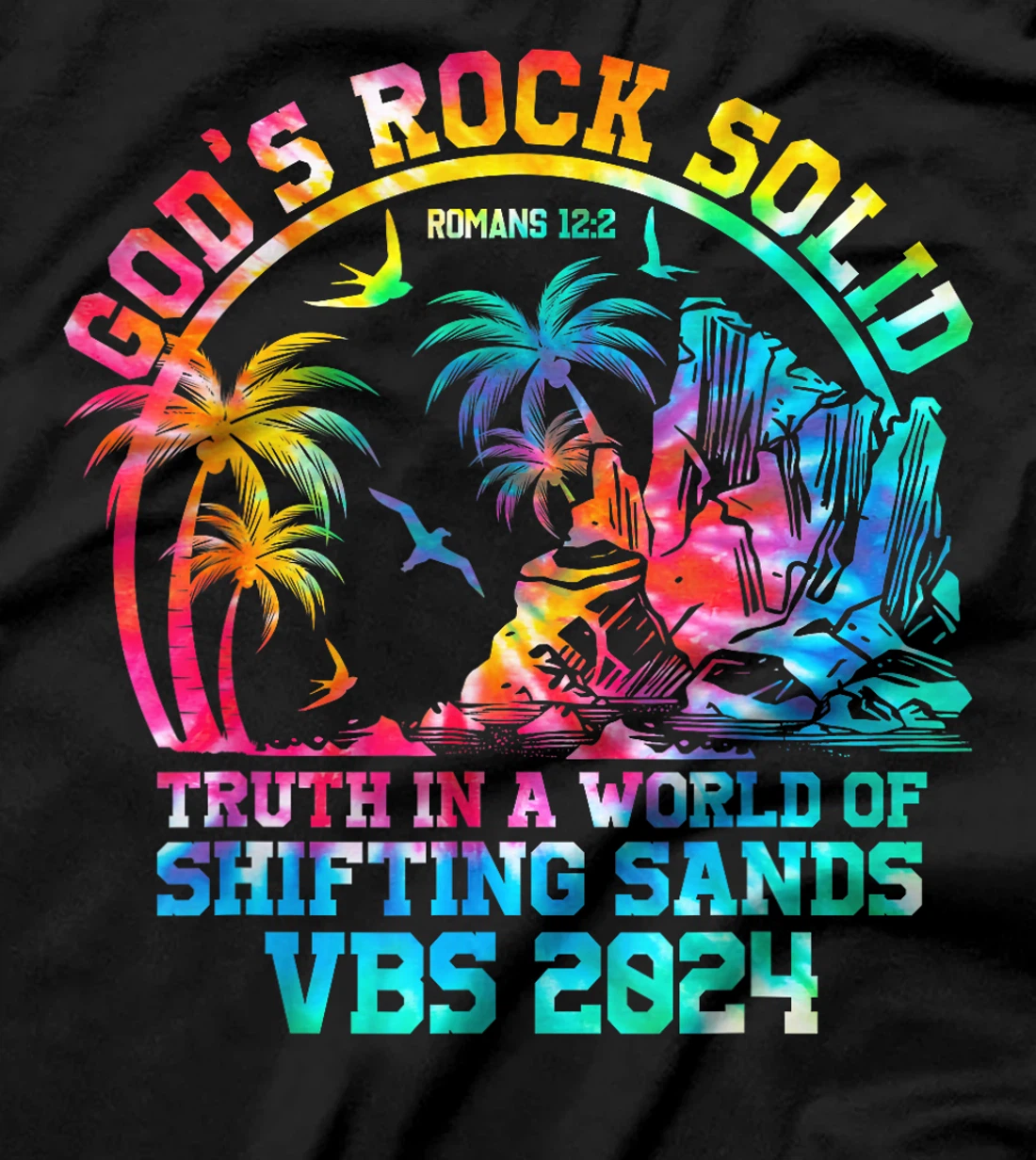 God's Rock Solid Breaker Rock Beach VBS 2024 Christian T-Shirt