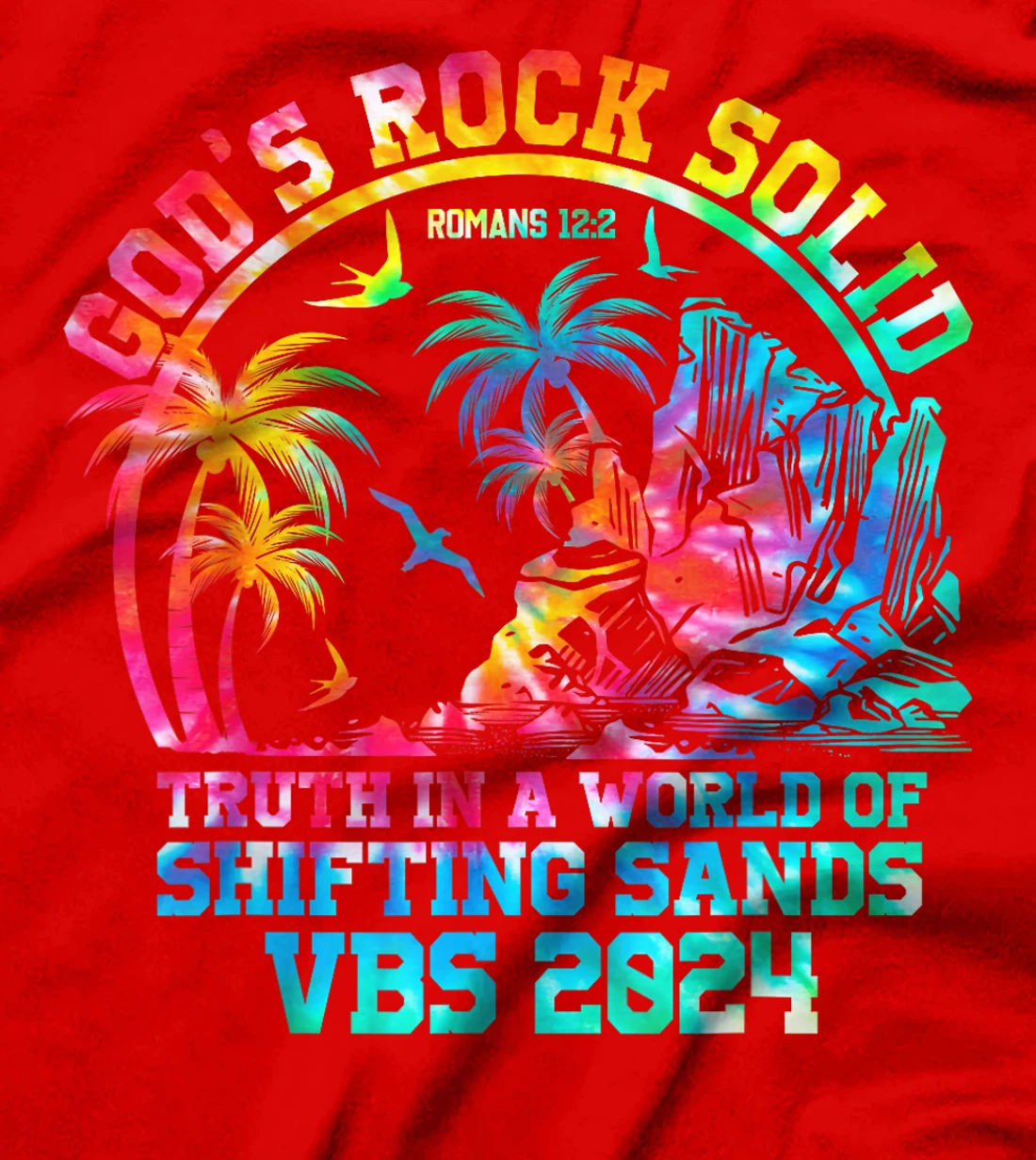 God's Rock Solid Breaker Rock Beach VBS 2024 Christian T-Shirt