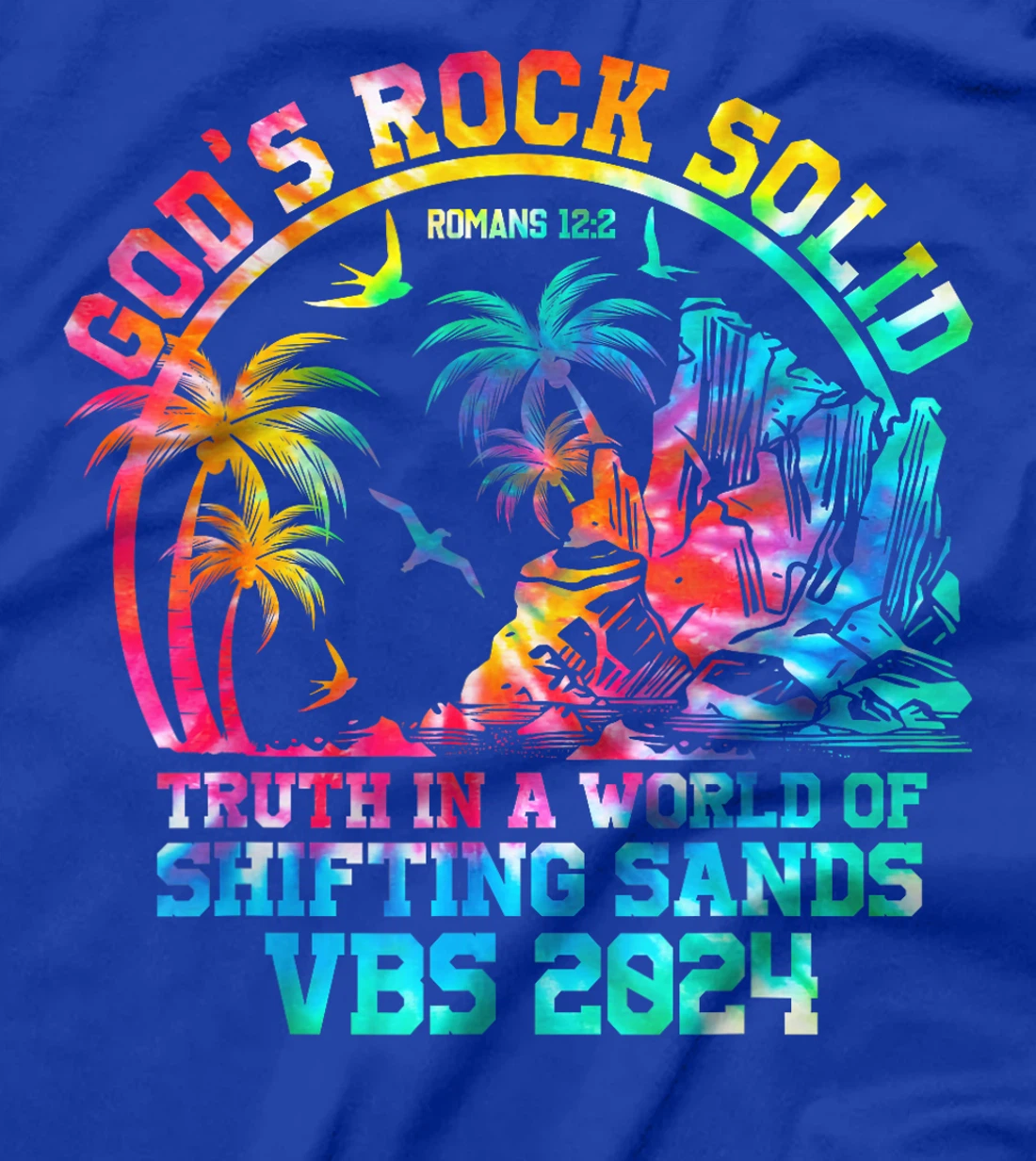 God's Rock Solid Breaker Rock Beach VBS 2024 Christian T-Shirt
