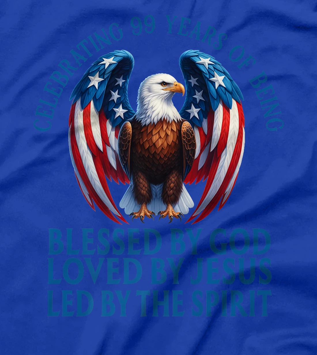 Blessed By God For 99 Years Christian Eagle Birthday Premium T-Shirt