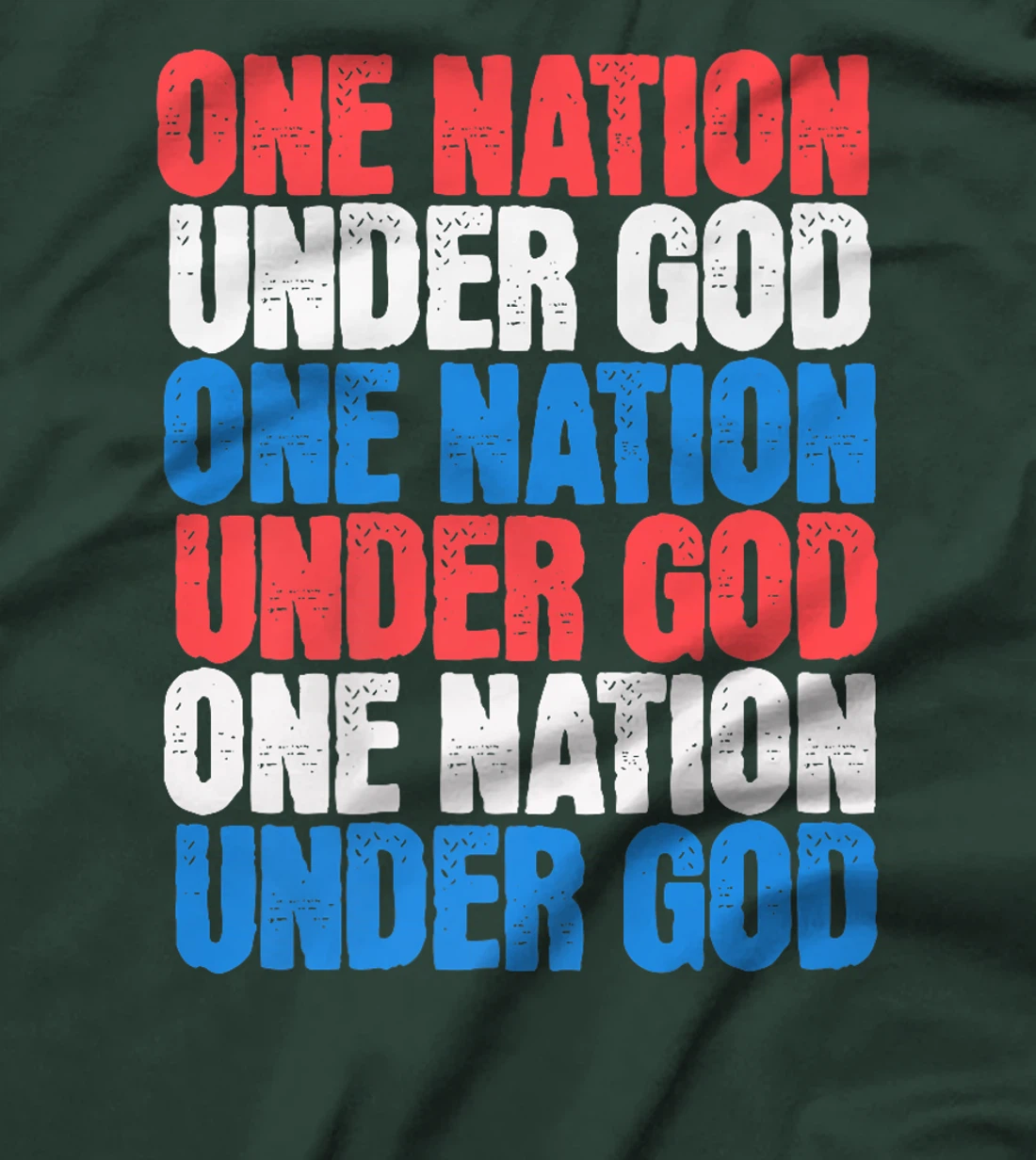 One Nation Under God 4th Of July Patriotic Christian man Premium T-Shirt