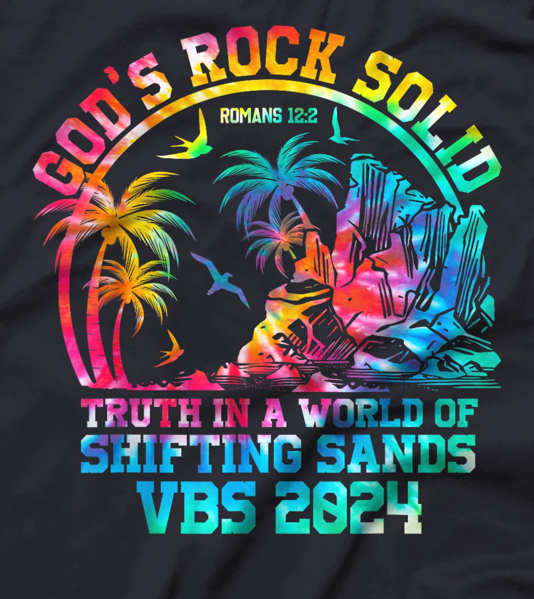 God's Rock Solid Breaker Rock Beach VBS 2024 Christian T-Shirt