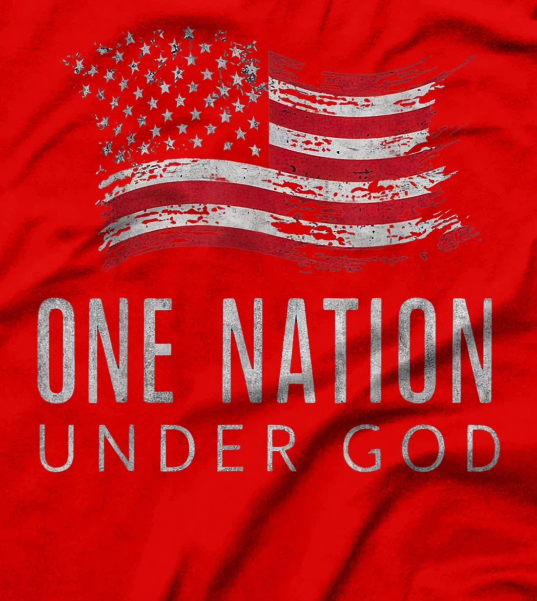 Patriotic One Nation Under God American Flag Design T-Shirt