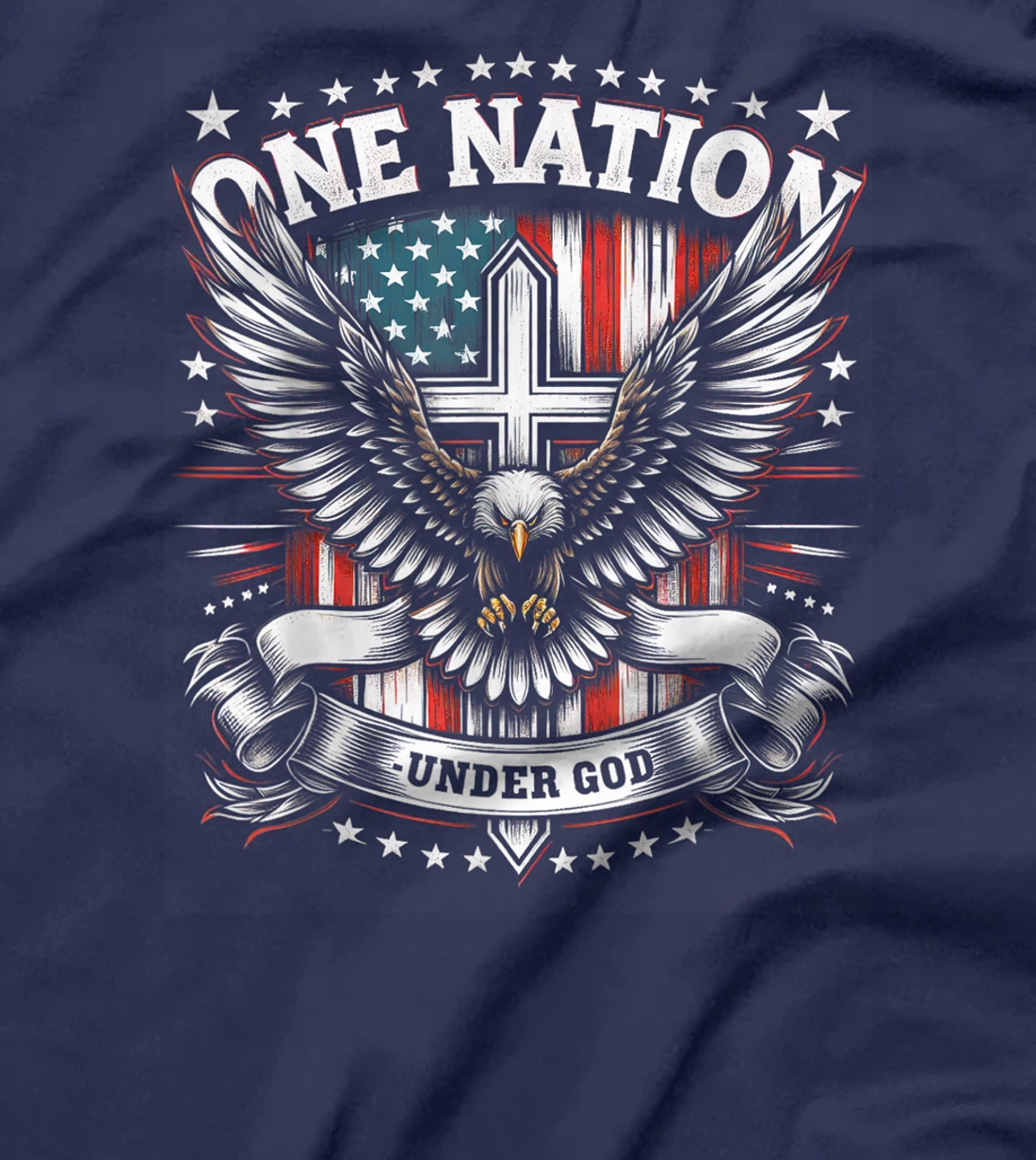One Nation Under God Eagle American Flag Patriotic Pride T-Shirt