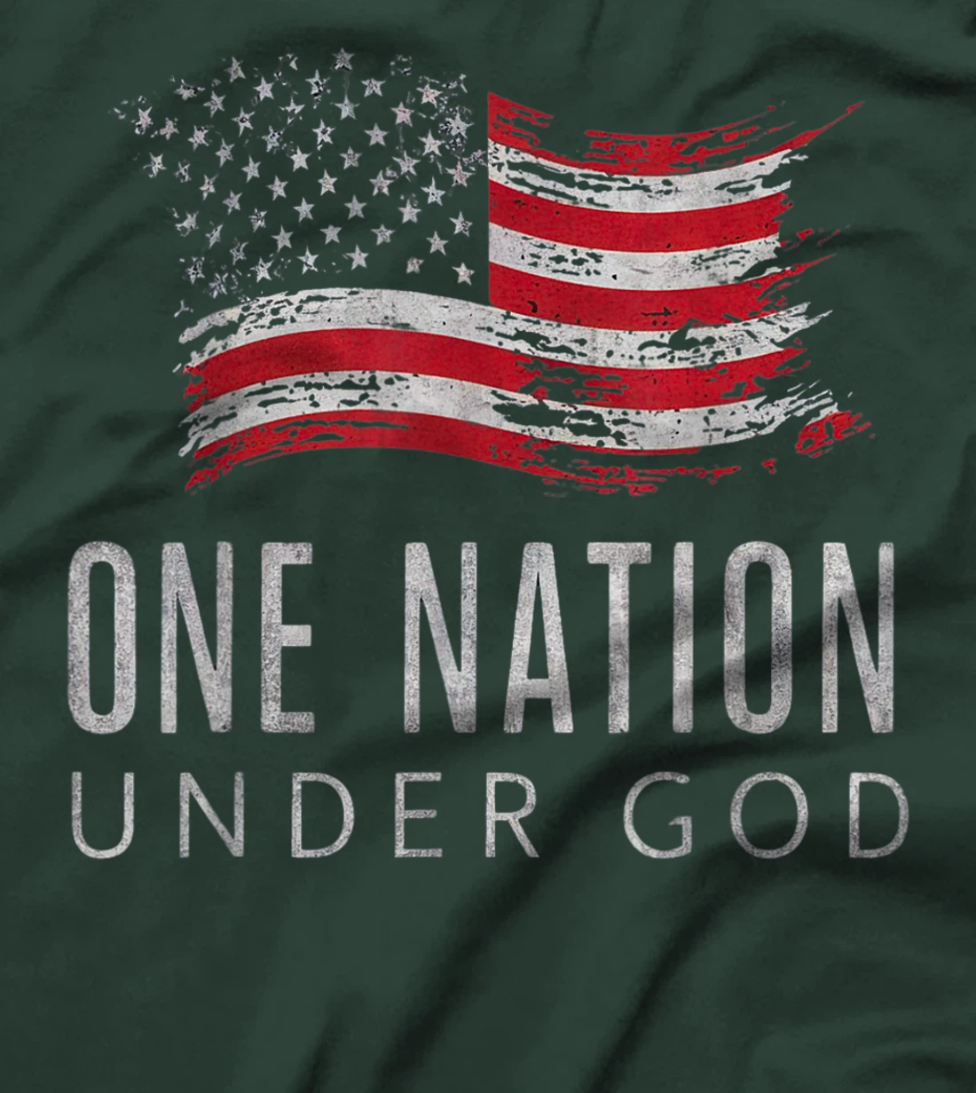 Patriotic One Nation Under God American Flag Design T-Shirt