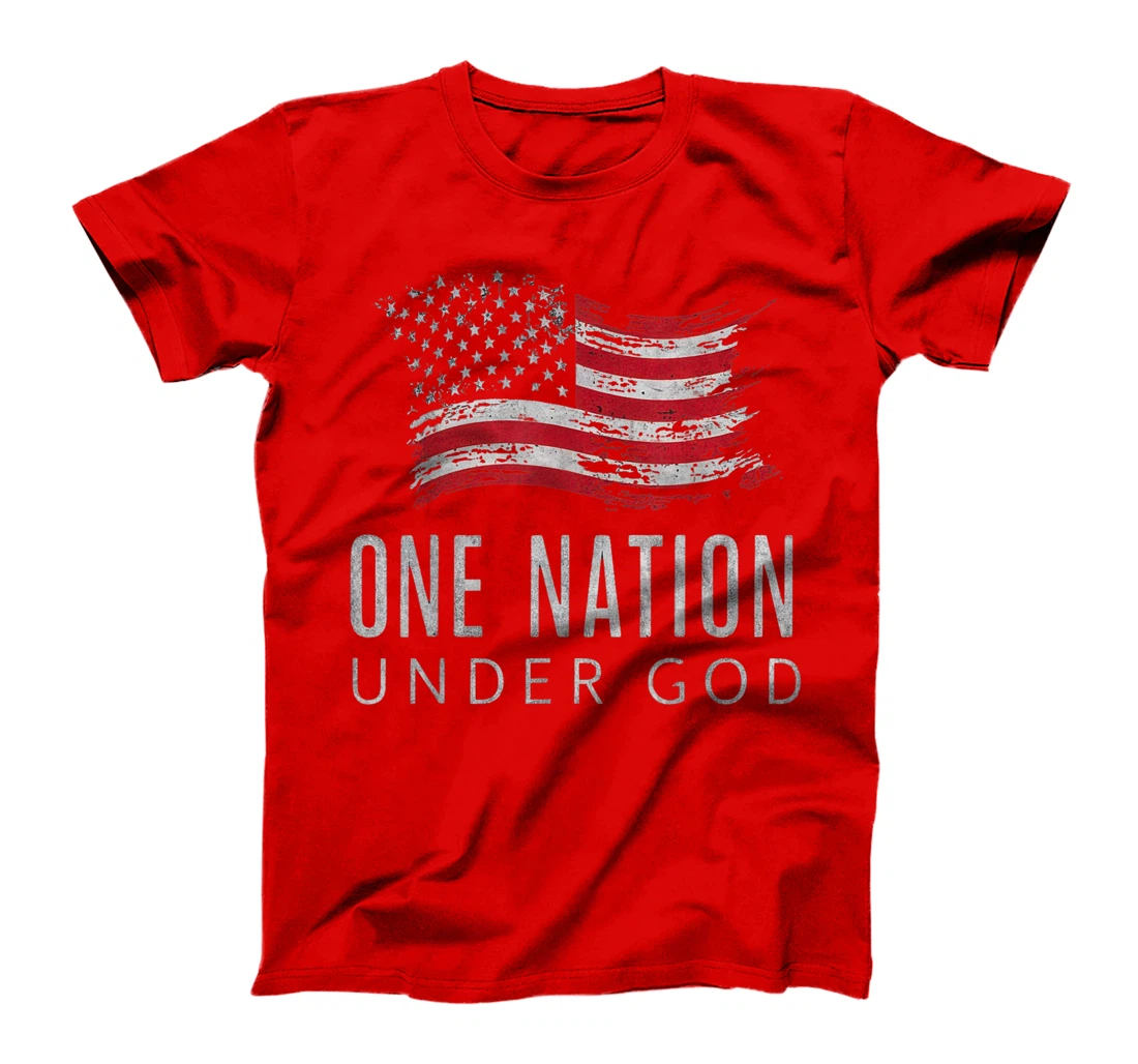 Patriotic One Nation Under God American Flag Design T-Shirt