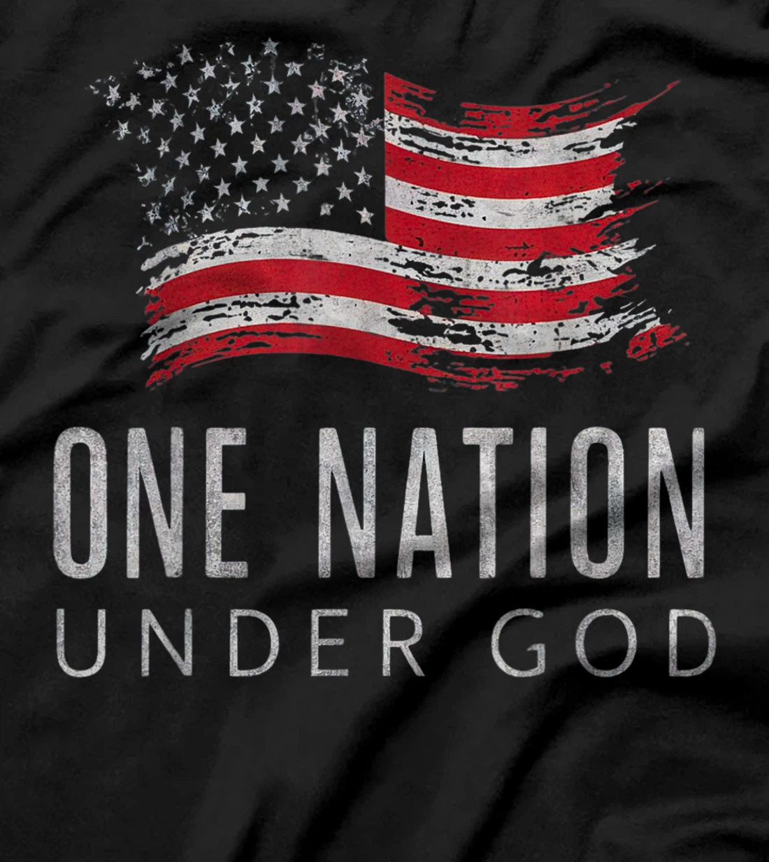 Patriotic One Nation Under God American Flag Design T-Shirt