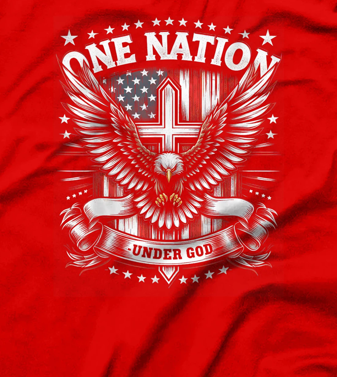 One Nation Under God Eagle American Flag Patriotic Pride T-Shirt