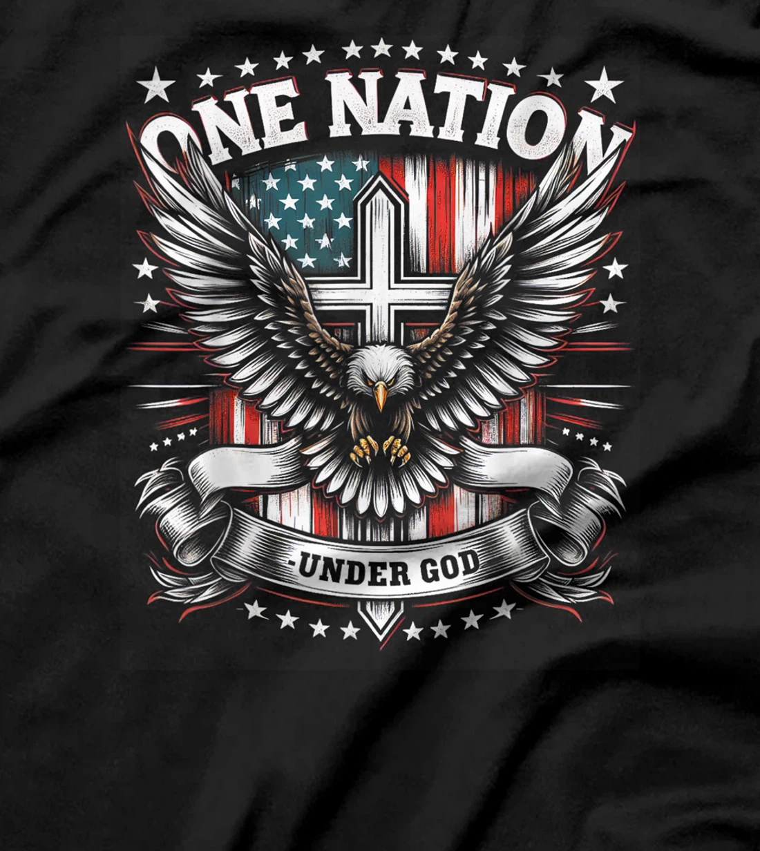 One Nation Under God Eagle American Flag Patriotic Pride T-Shirt