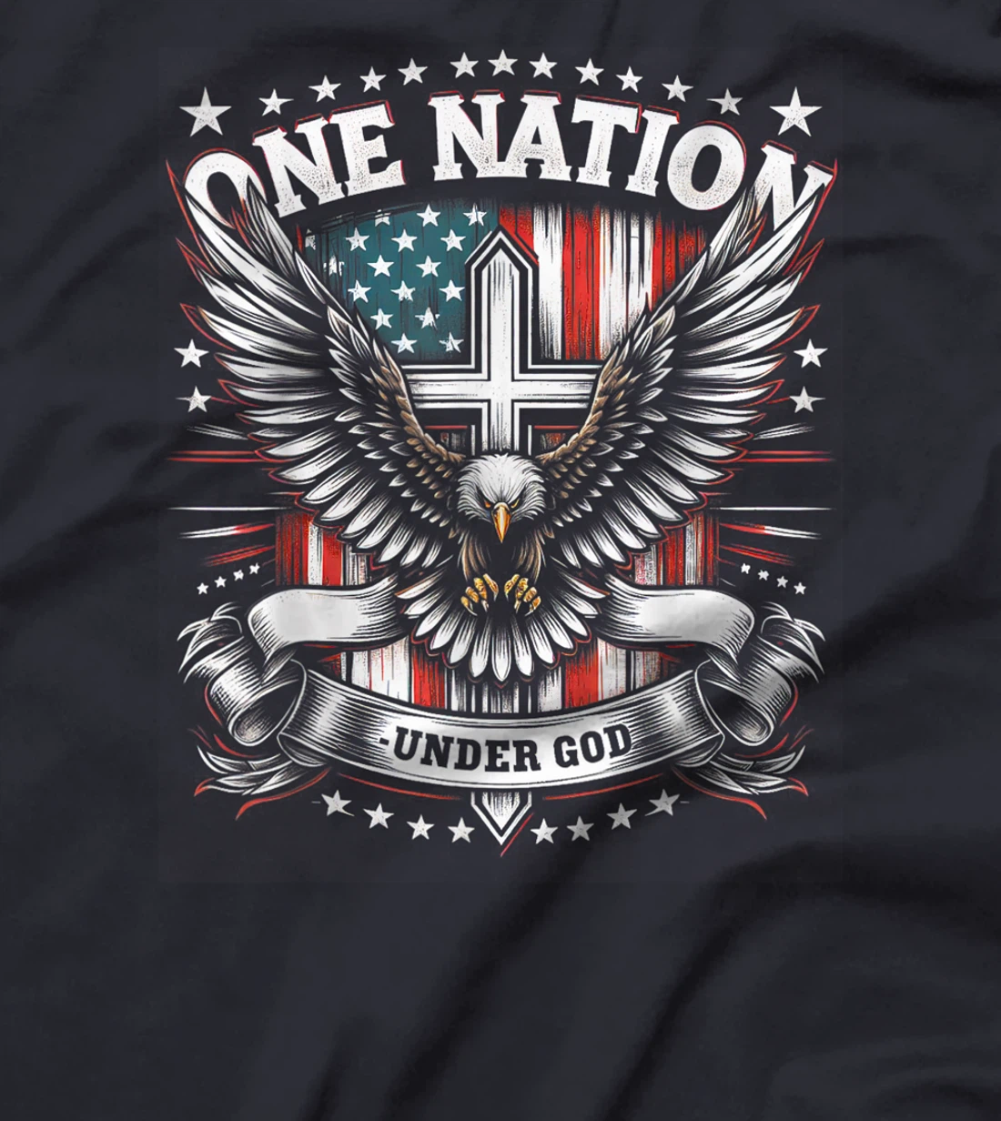 One Nation Under God Eagle American Flag Patriotic Pride T-Shirt