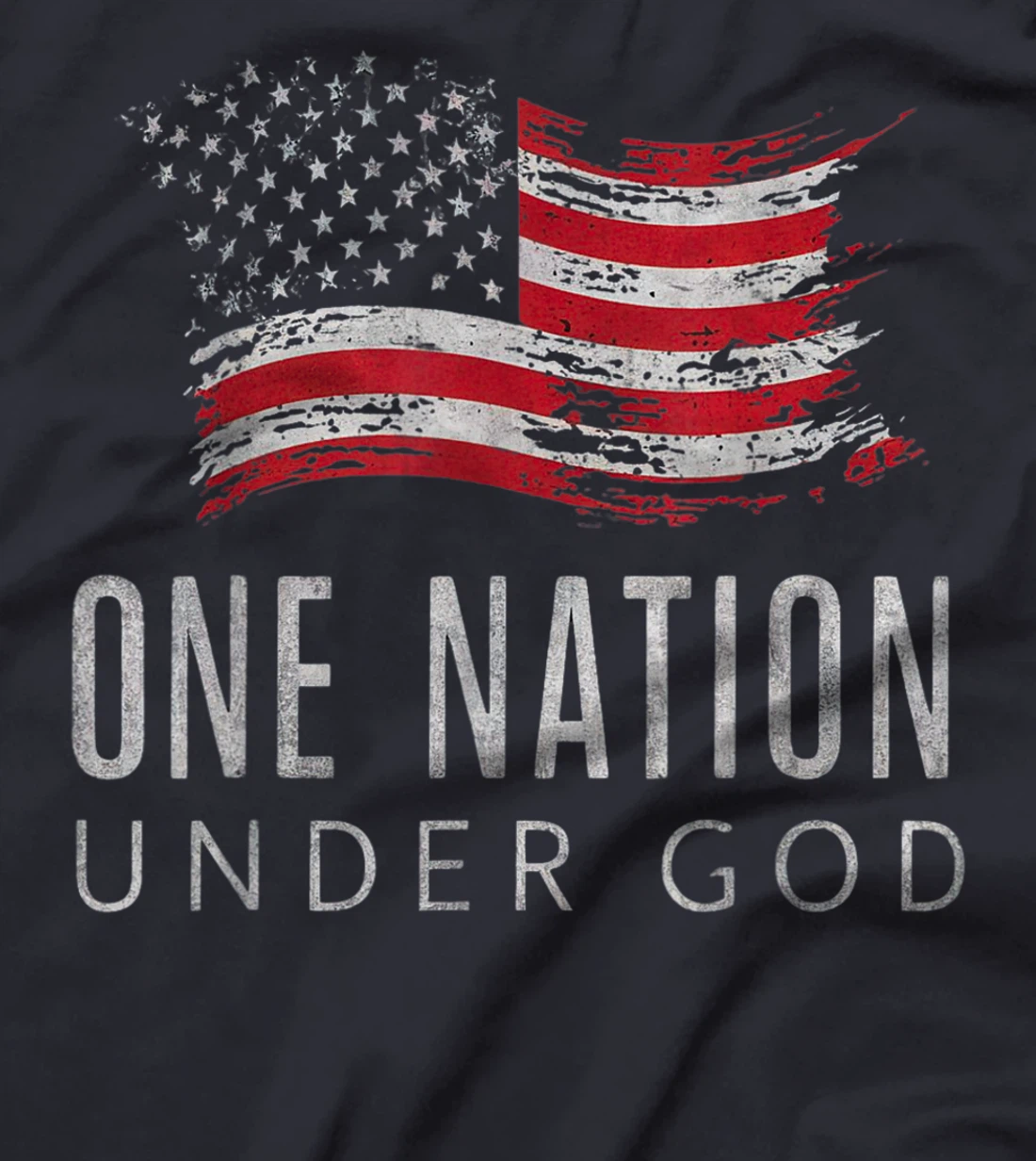 Patriotic One Nation Under God American Flag Design T-Shirt