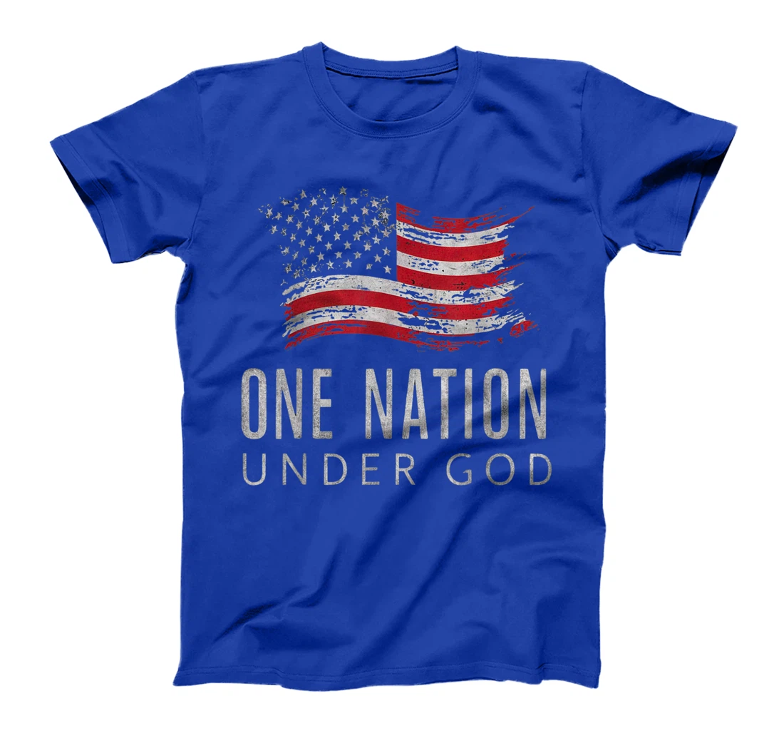 Patriotic One Nation Under God American Flag Design T-Shirt