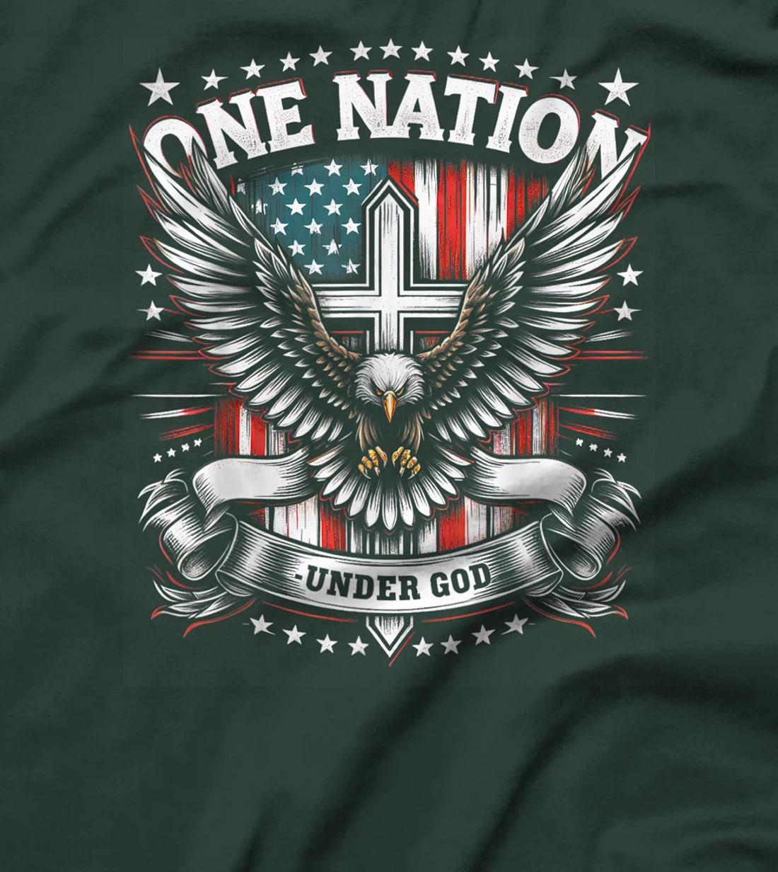 One Nation Under God Eagle American Flag Patriotic Pride T-Shirt