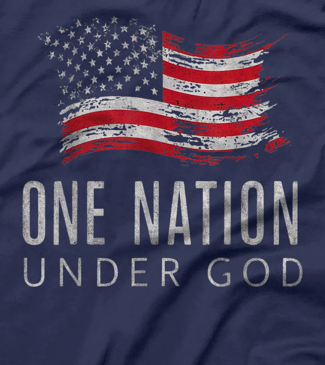 Patriotic One Nation Under God American Flag Design T-Shirt