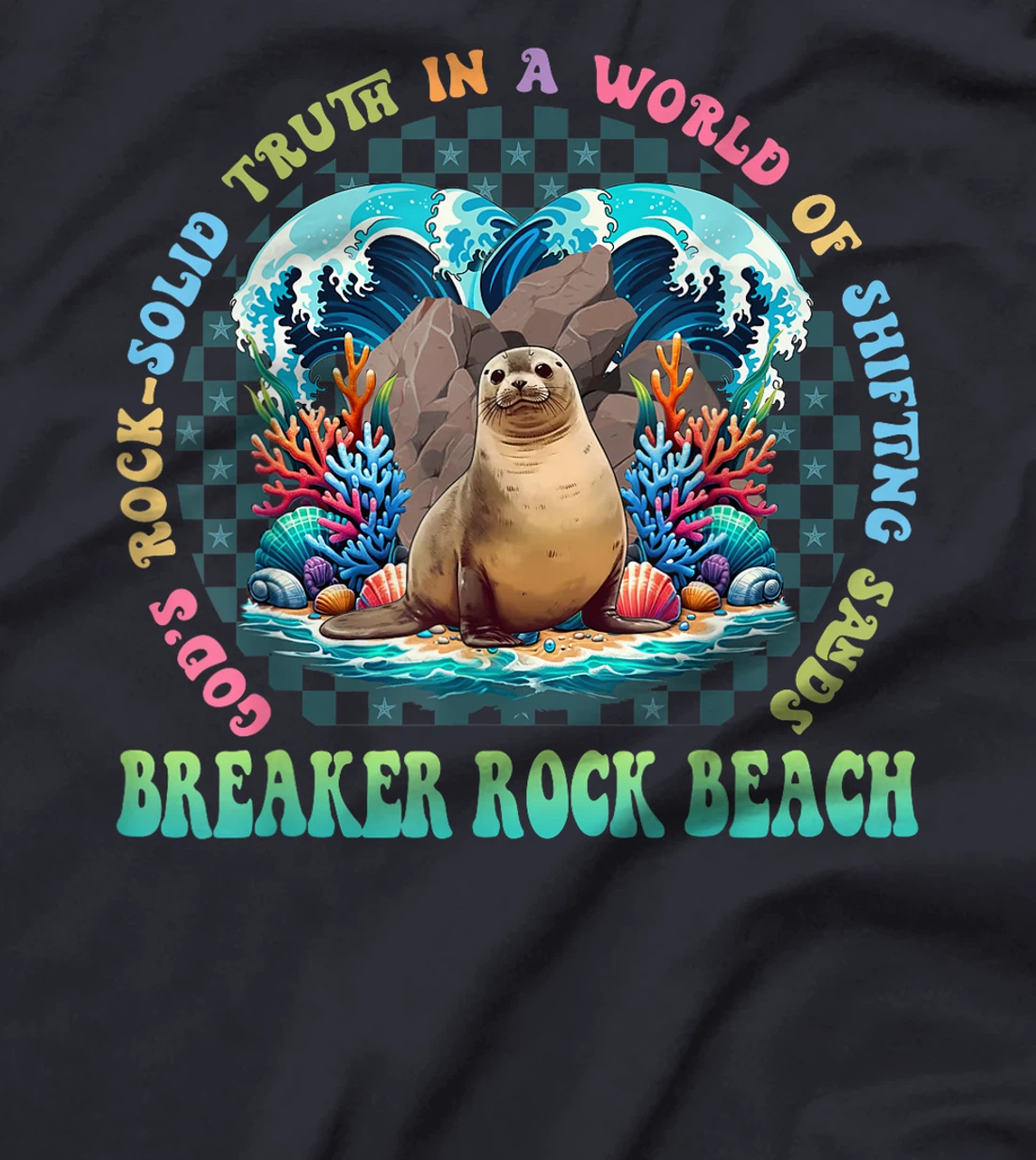 Gods Rock Solid Truth In A World Breaker Rock Beach VBS 2024 T-Shirt