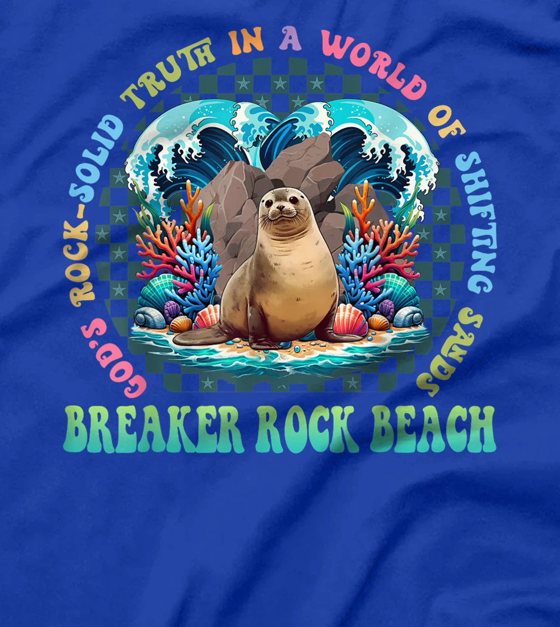 Gods Rock Solid Truth In A World Breaker Rock Beach VBS 2024 T-Shirt