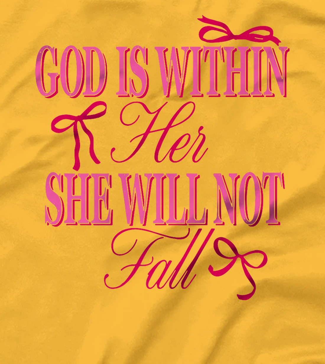 God Is Within Her She Will Not Fall American Christ Bow Premium T-Shirt