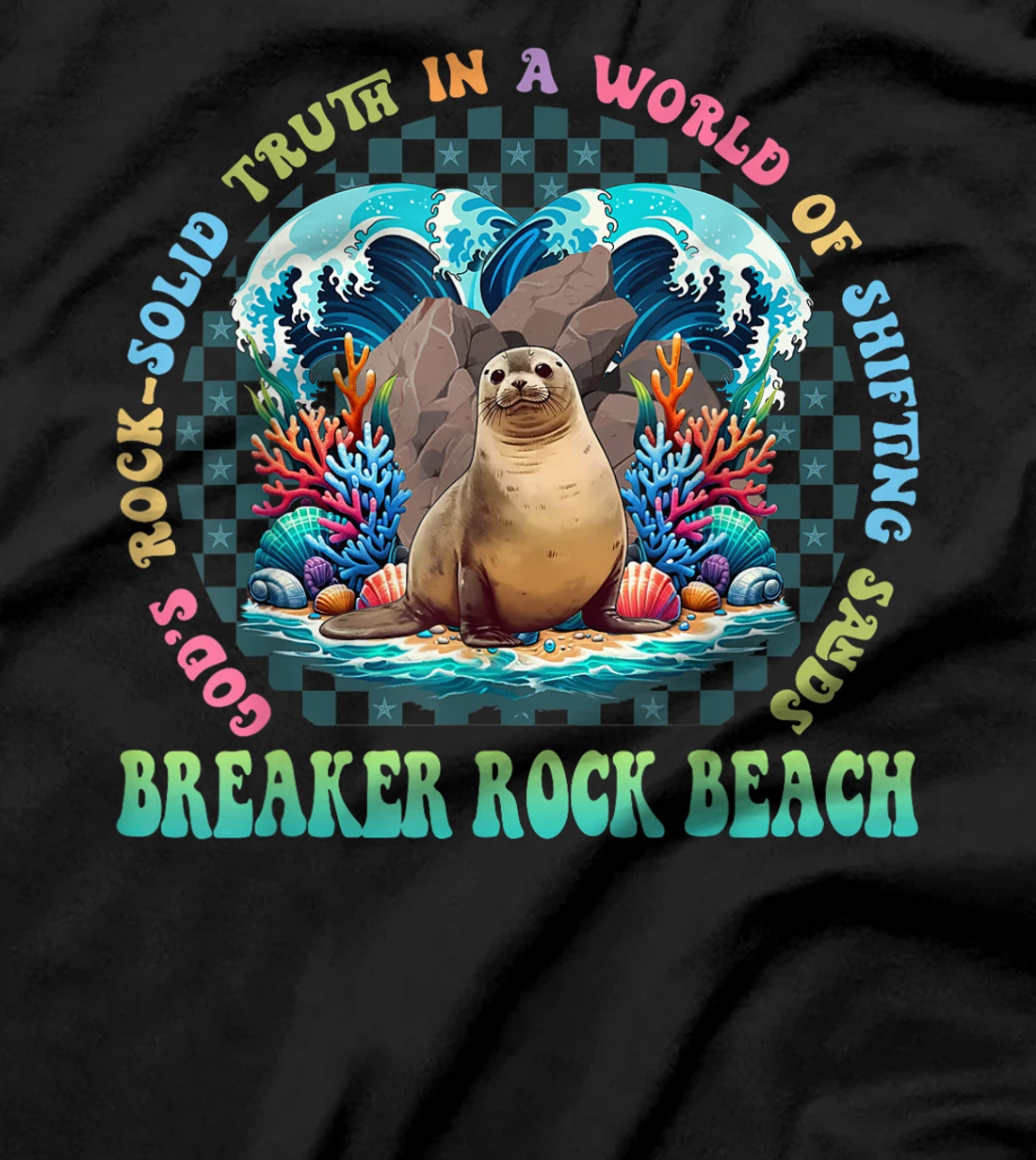 Gods Rock Solid Truth In A World Breaker Rock Beach VBS 2024 T-Shirt