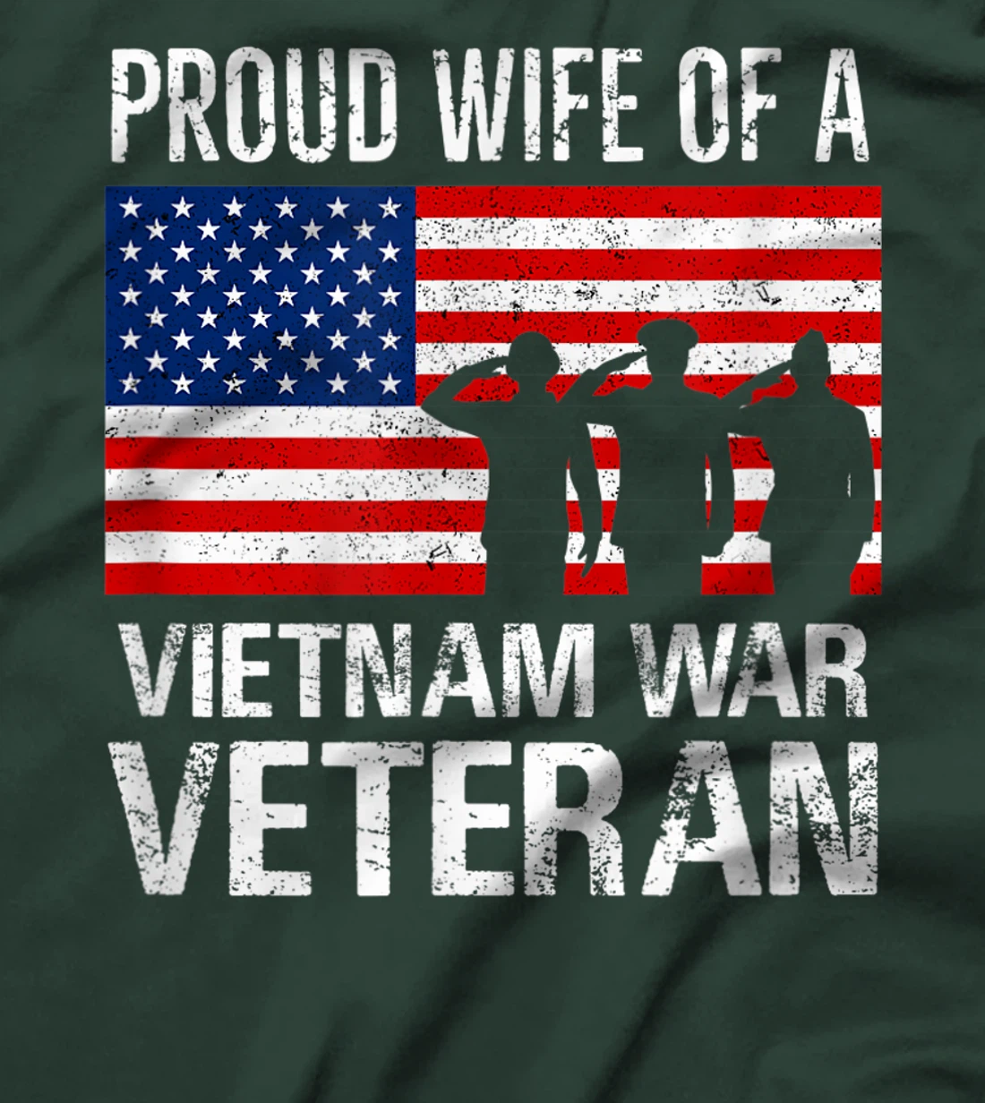 Proud Wife Vietnam War Veteran Husband Wives Matching Design T-Shirt