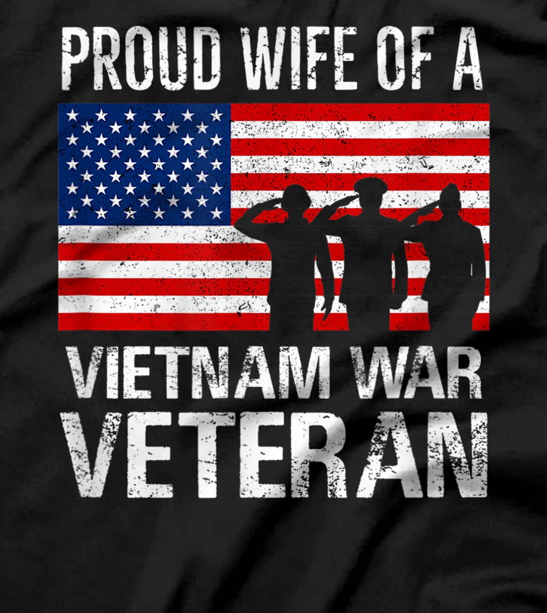 Proud Wife Vietnam War Veteran Husband Wives Matching Design T-Shirt