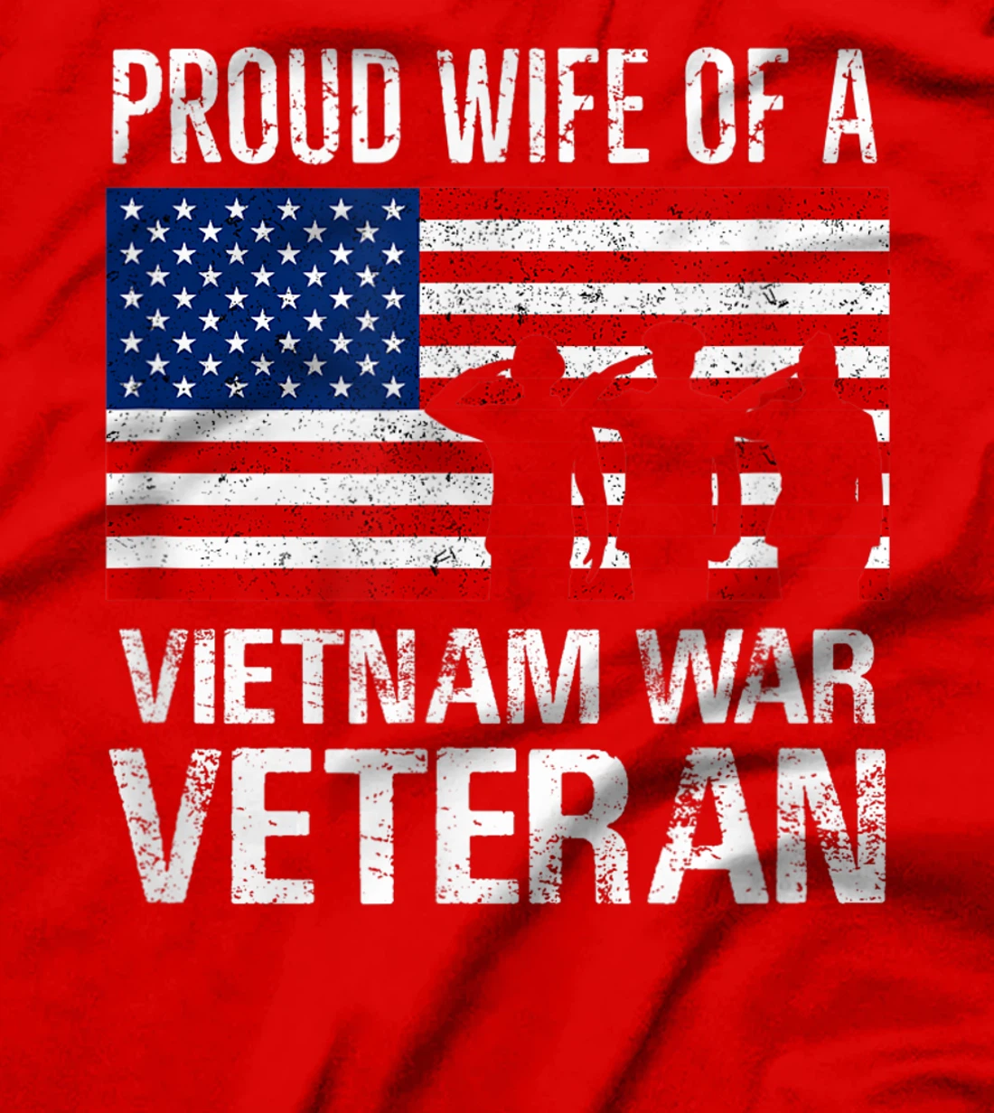 Proud Wife Vietnam War Veteran Husband Wives Matching Design T-Shirt