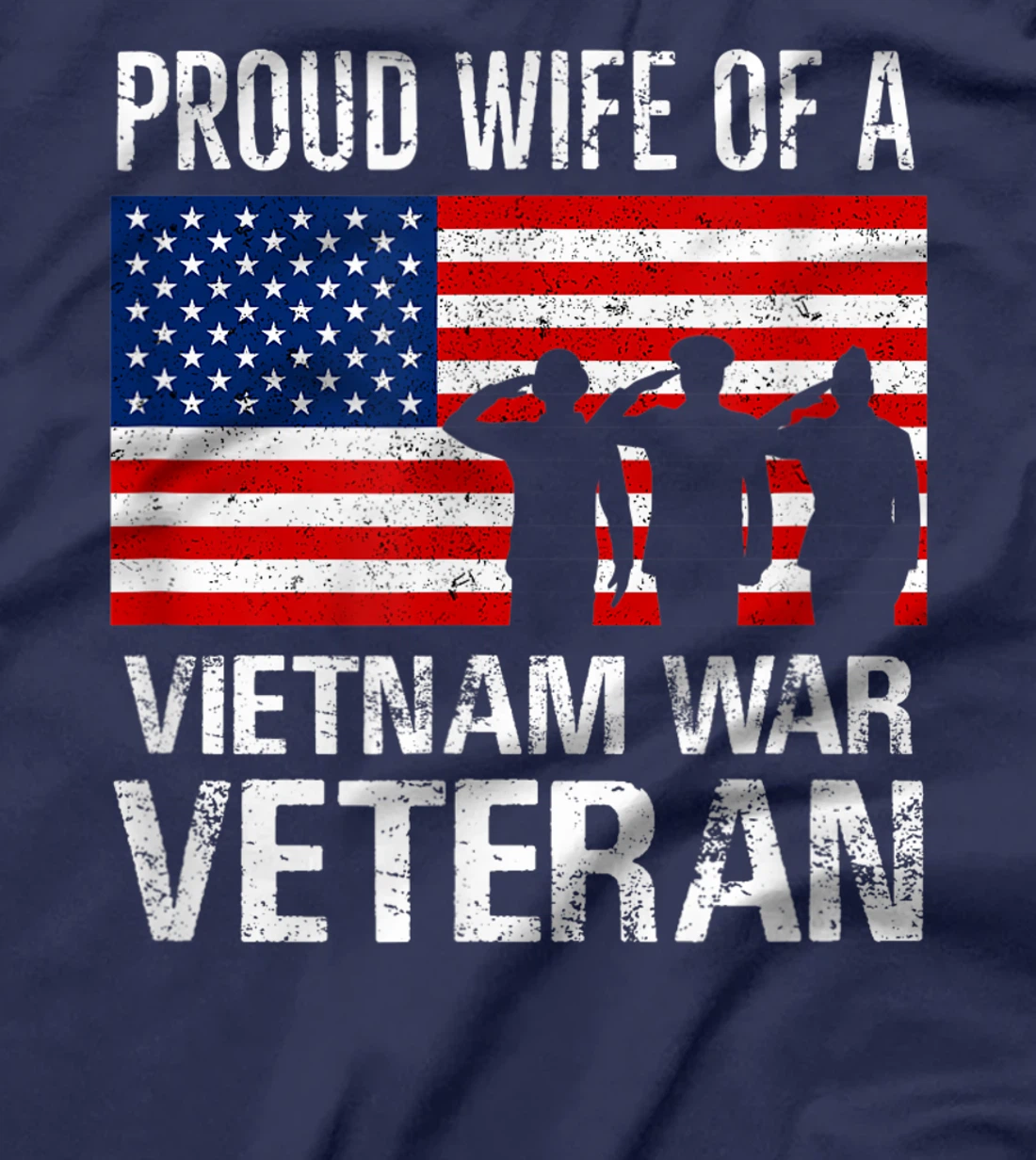 Proud Wife Vietnam War Veteran Husband Wives Matching Design T-Shirt