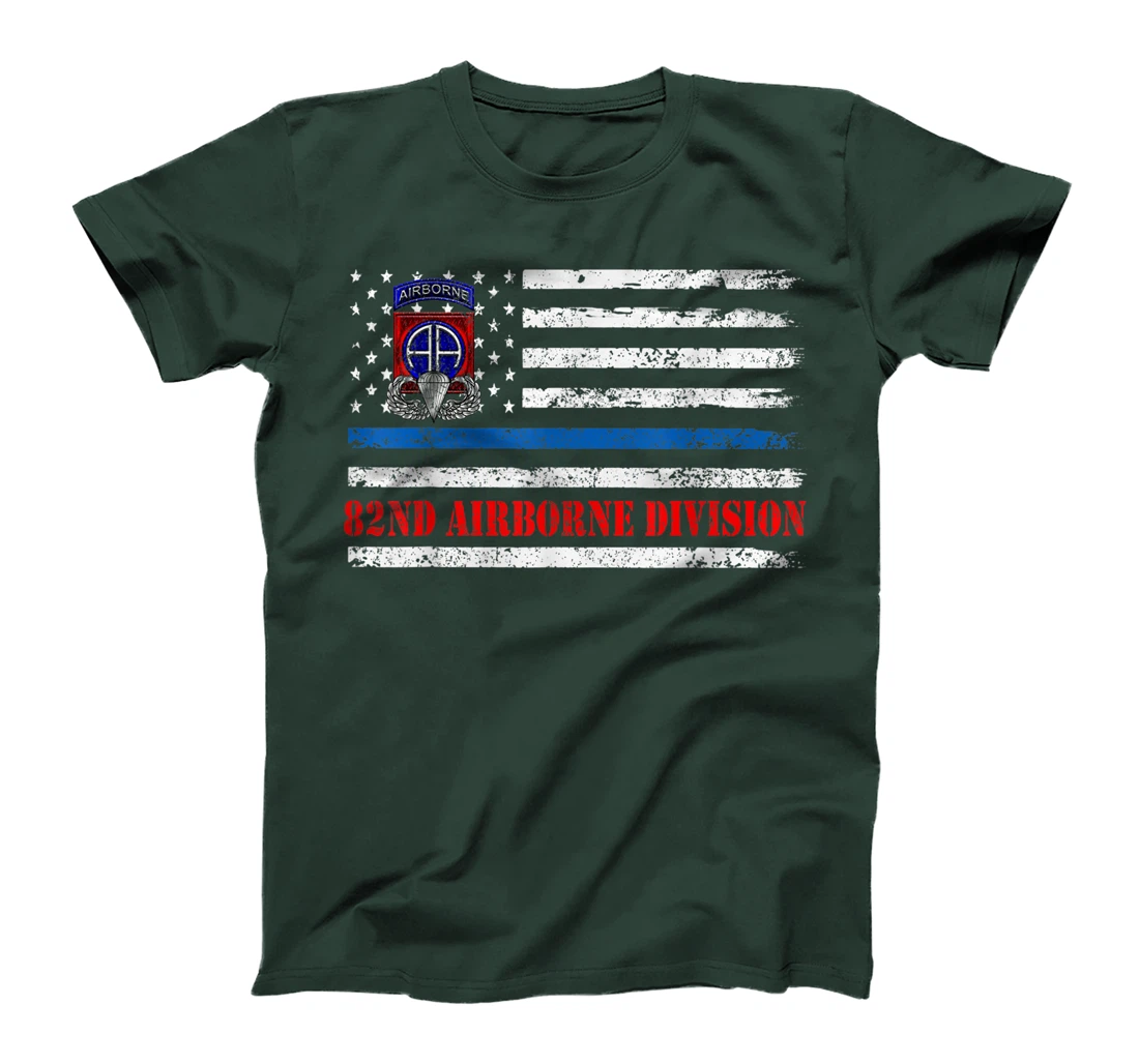 82nd Airborne Division Flag Tshirt, Veterans Day Gift T-Shirt