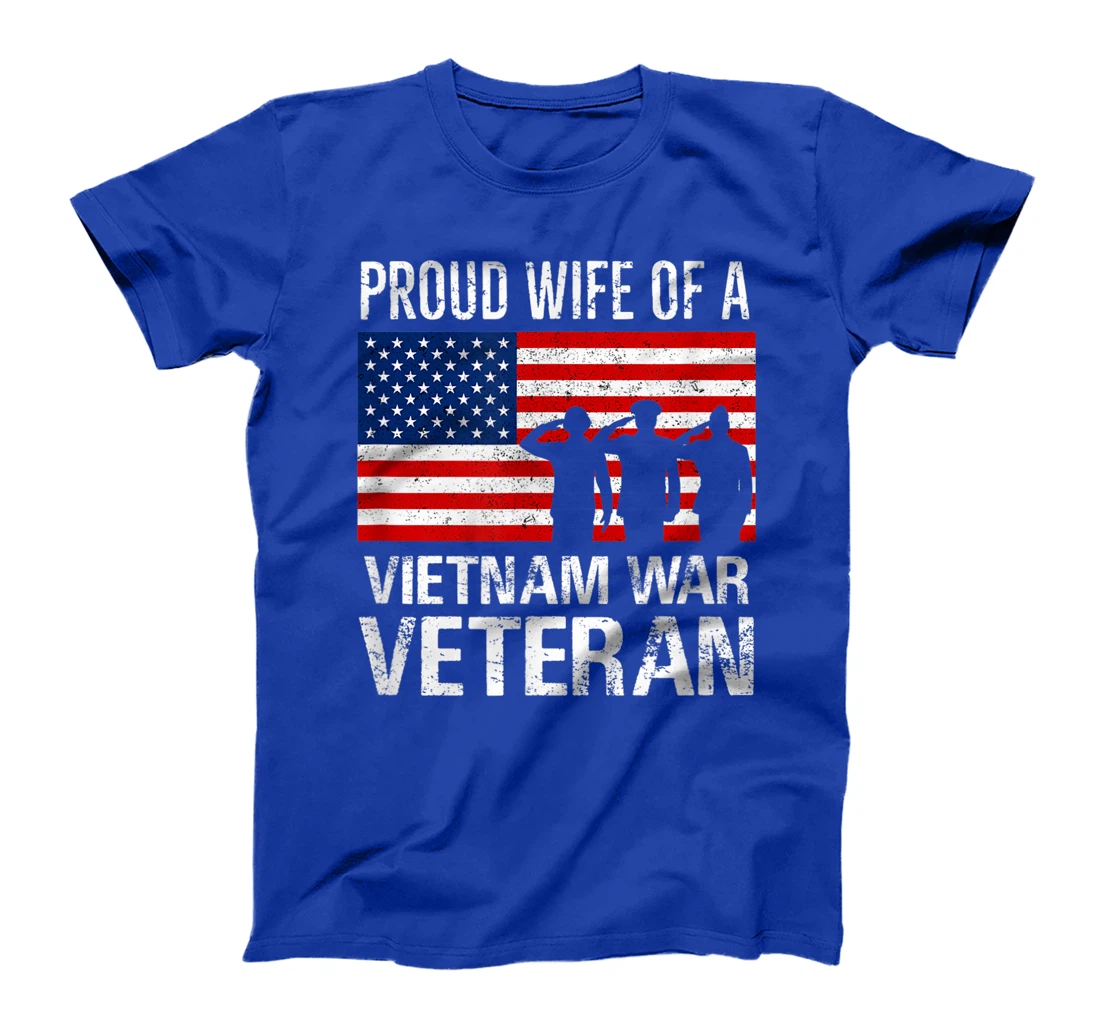 Proud Wife Vietnam War Veteran Husband Wives Matching Design T-Shirt