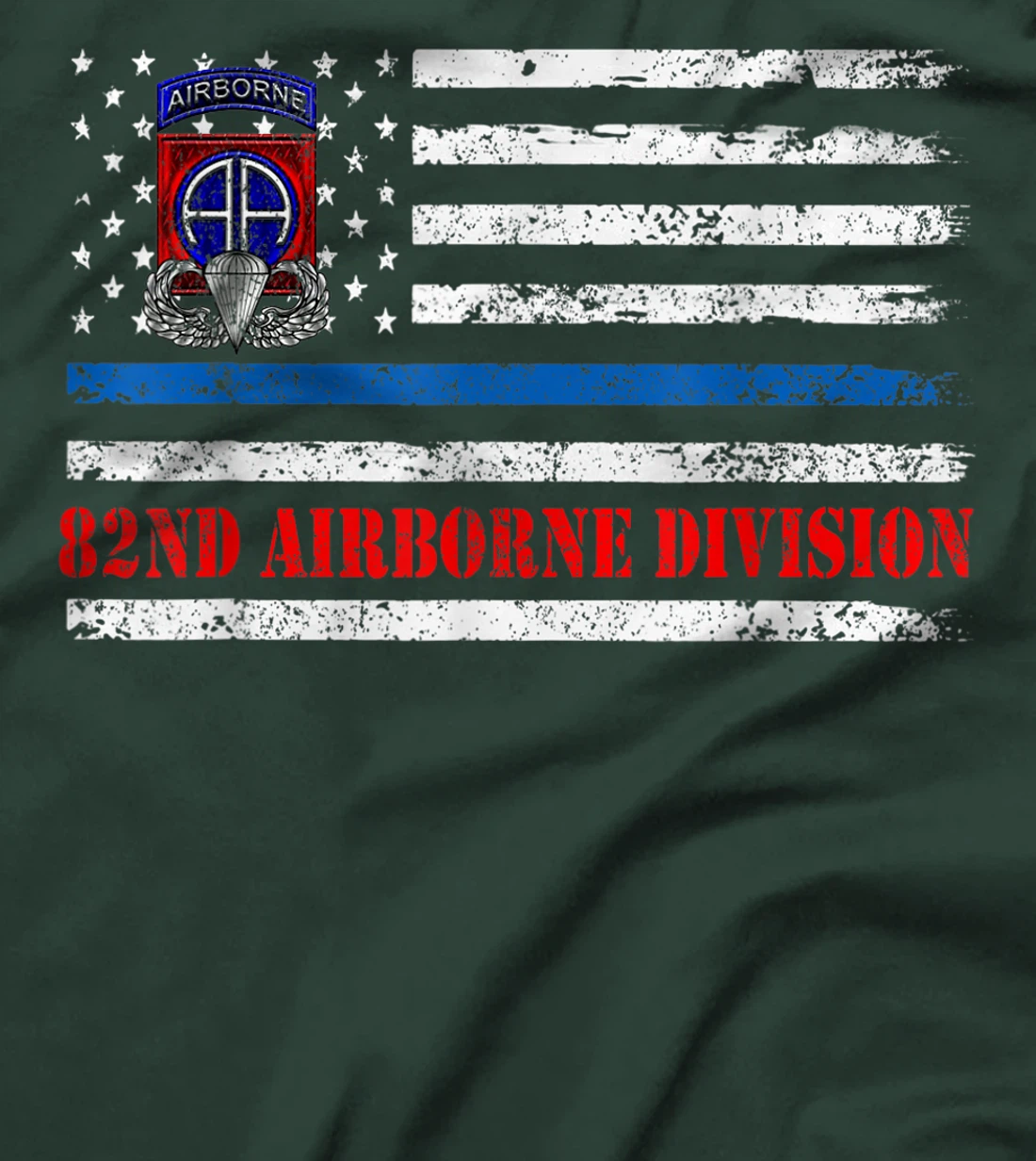 82nd Airborne Division Flag Tshirt, Veterans Day Gift T-Shirt