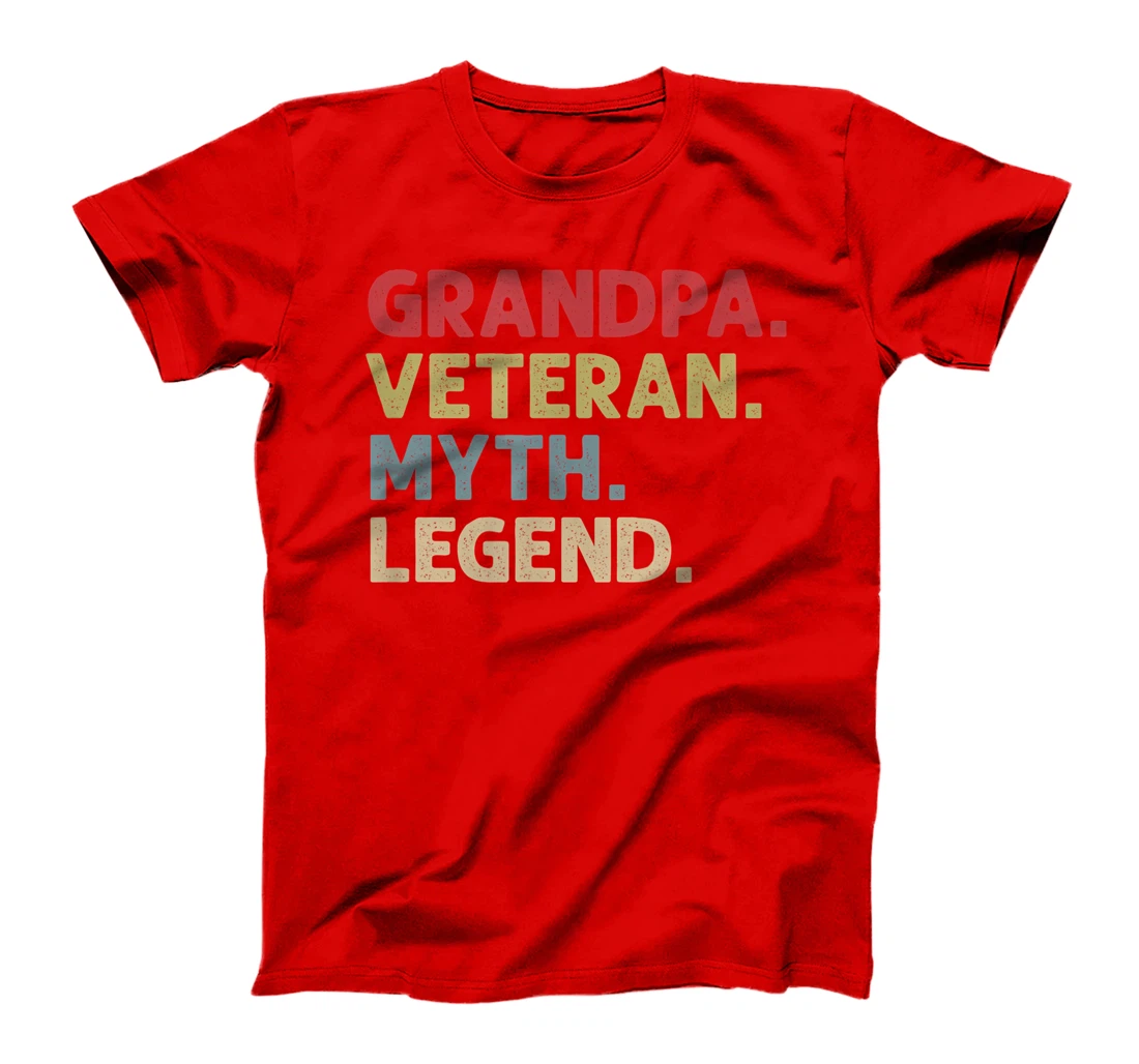 Mens Grandpa Veteran Myth Legend T-Shirt
