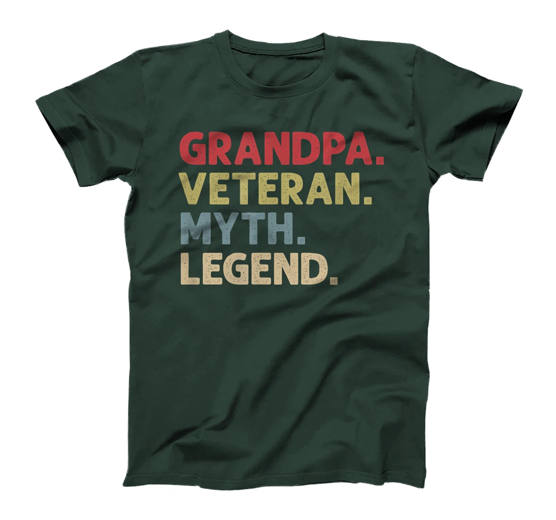 Mens Grandpa Veteran Myth Legend T-Shirt