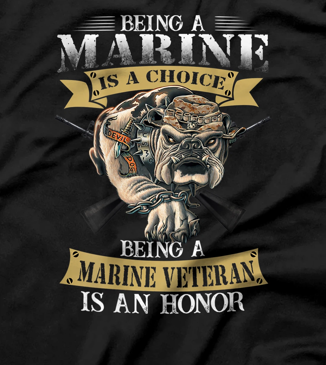 Being a marine veteran is an honor T-Shirt