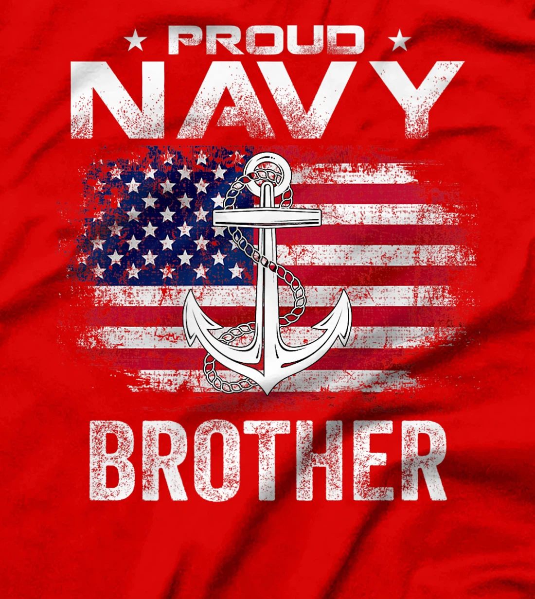 Vintage Proud Navy Brother With American Flag Gift Veteran Premium T-Shirt