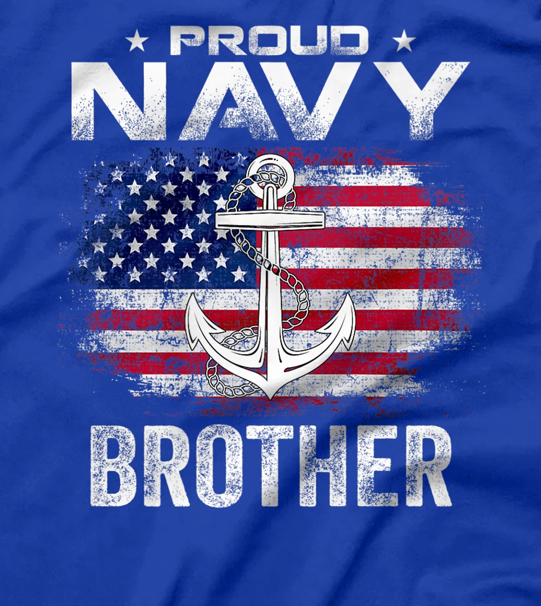 Vintage Proud Navy Brother With American Flag Gift Veteran Premium T-Shirt