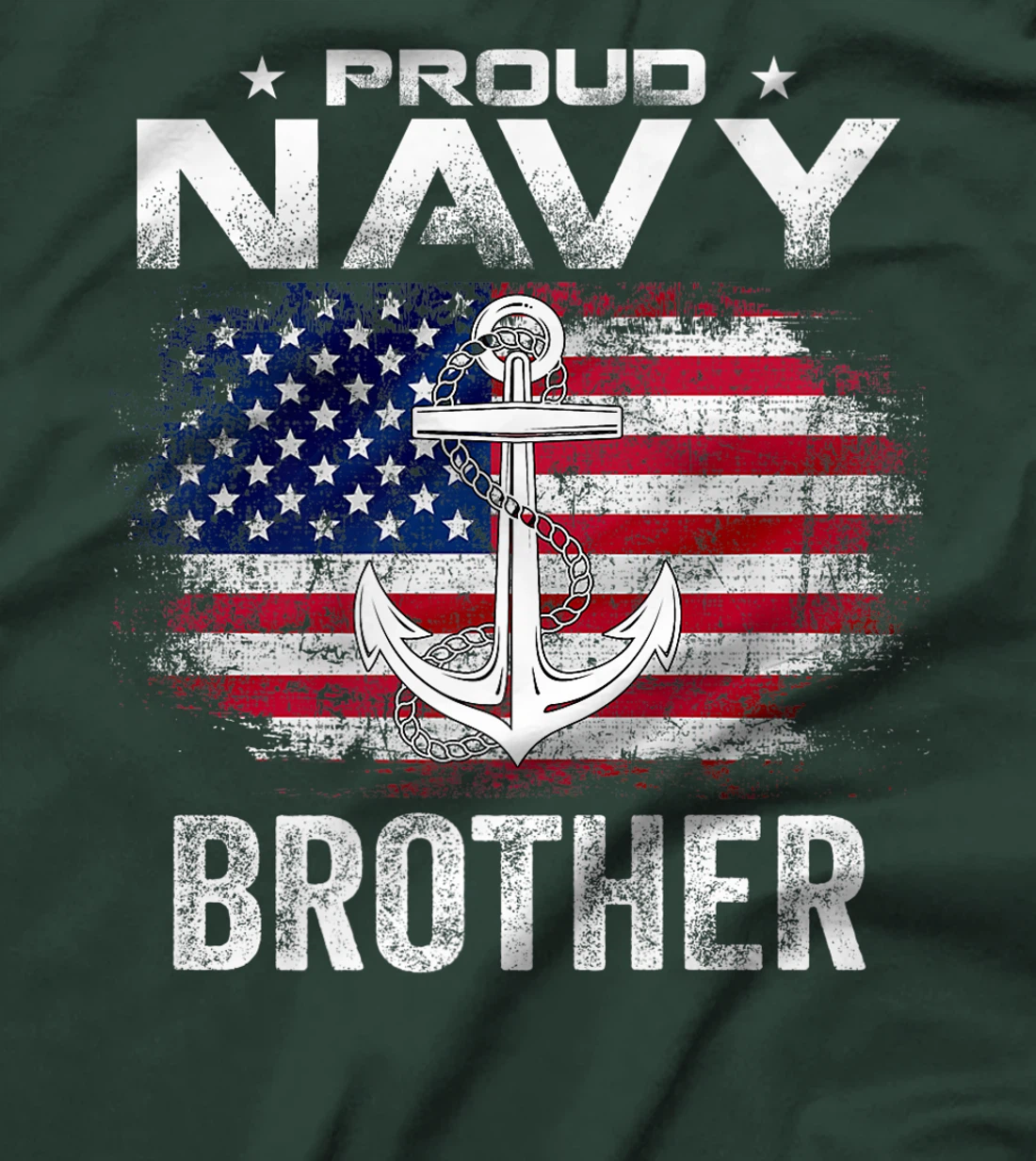 Vintage Proud Navy Brother With American Flag Gift Veteran Premium T-Shirt