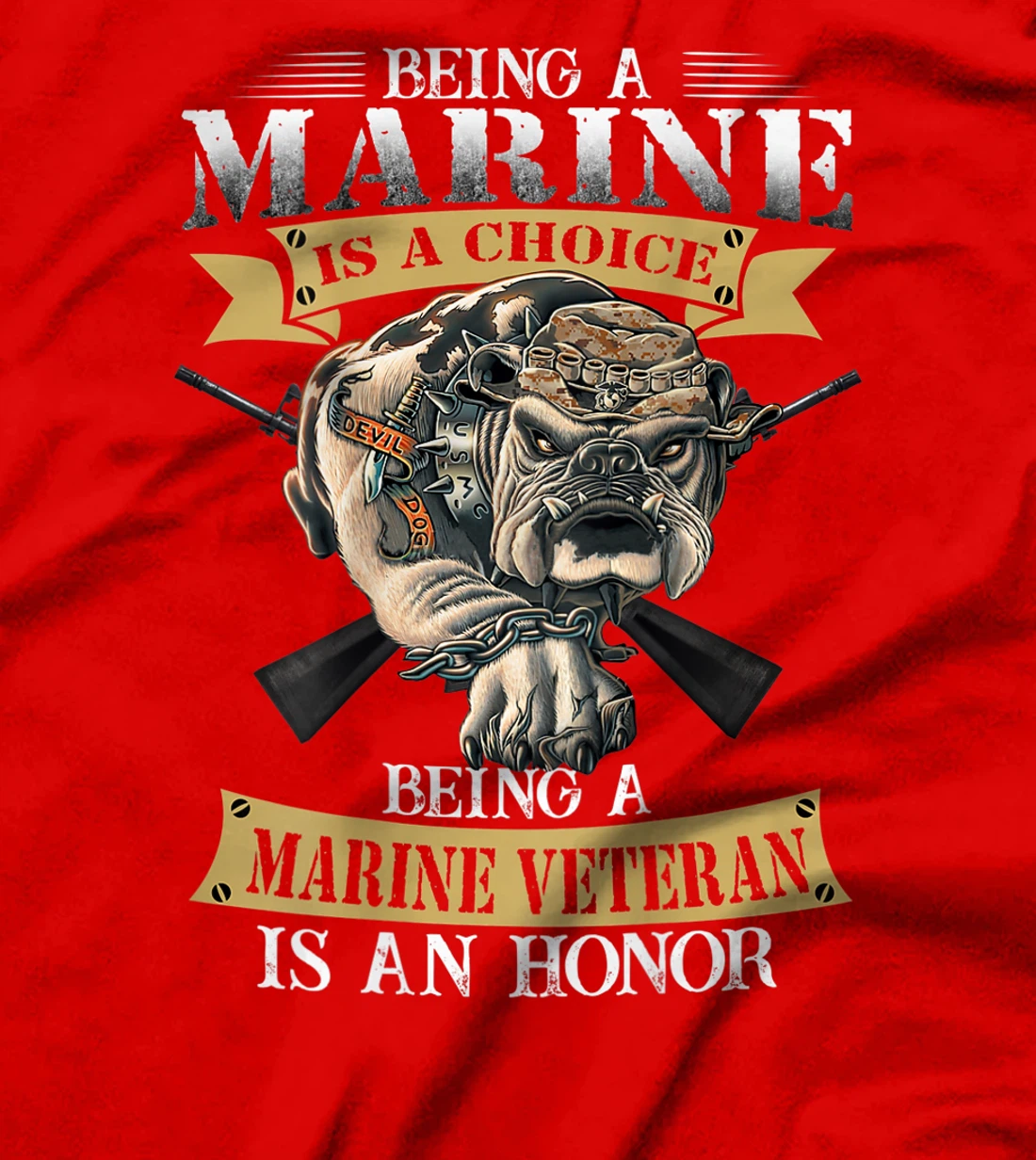 Being a marine veteran is an honor T-Shirt