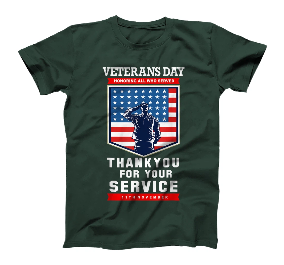 Veterans Day. 11th November - Thankyou for your Service. T-Shirt