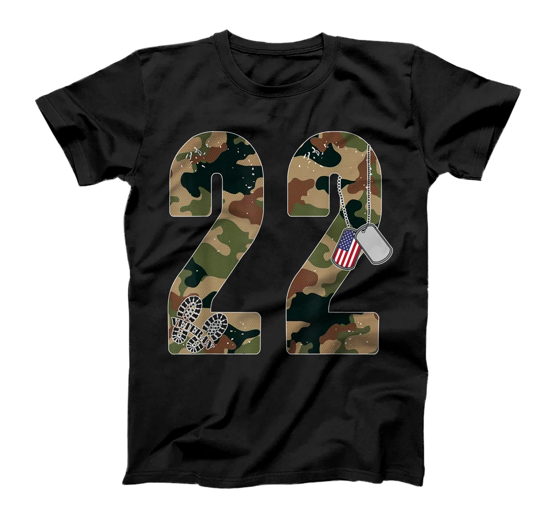 22 A Day Veteran Lives Matter Suicide Awareness Gifts Idea T-Shirt