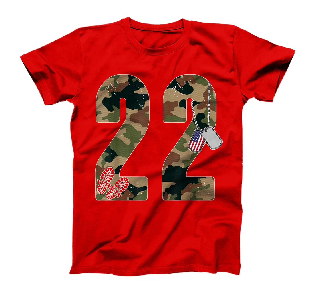 22 A Day Veteran Lives Matter Suicide Awareness Gifts Idea T-Shirt