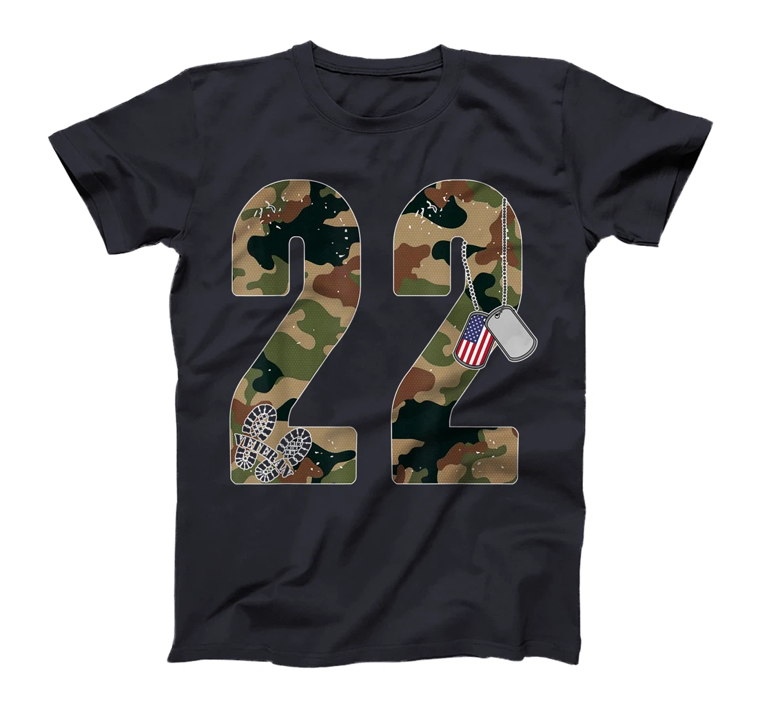 22 A Day Veteran Lives Matter Suicide Awareness Gifts Idea T-Shirt